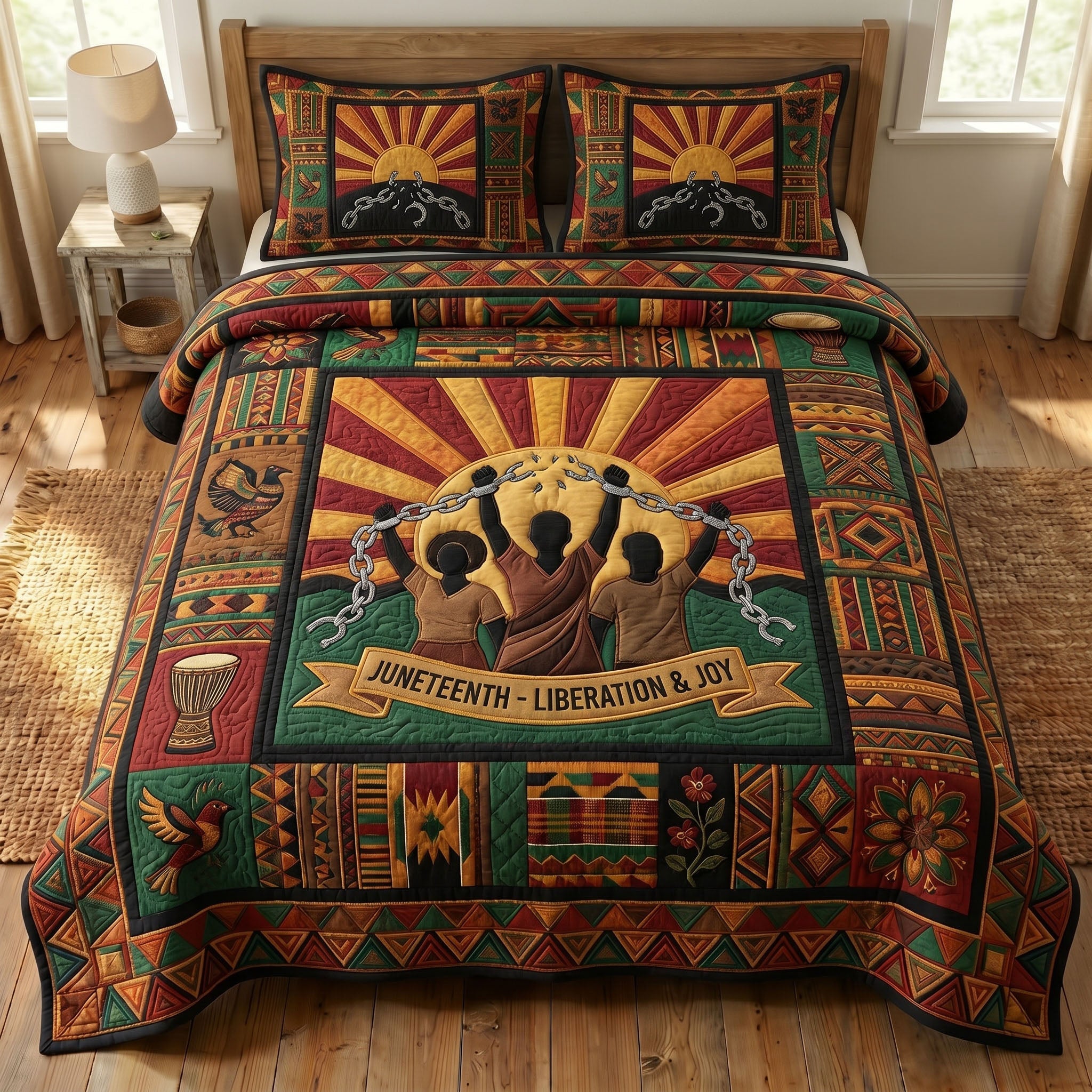 Juneteenth Soul 3-Piece Quilted Bedding Set GFTONMU330