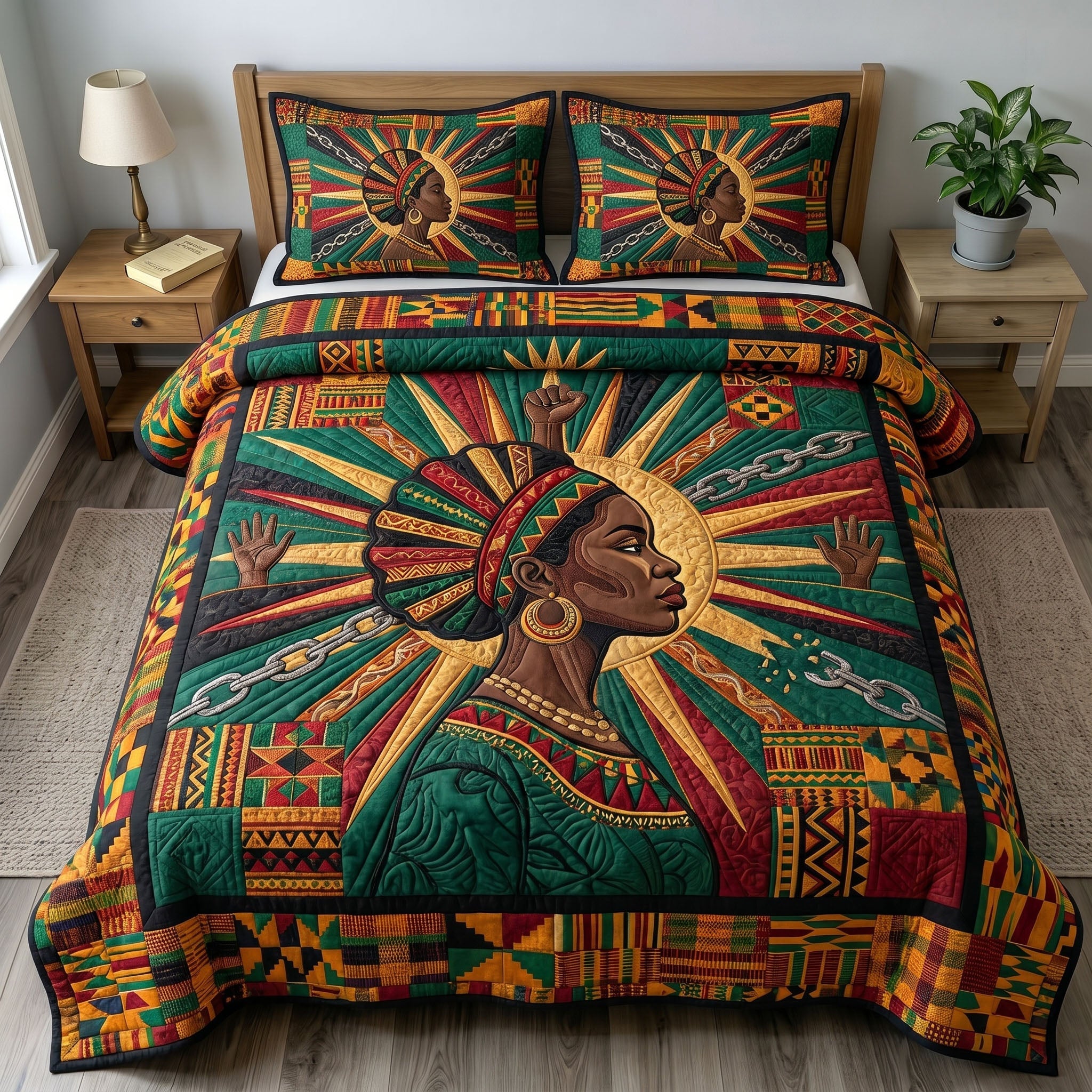 Juneteenth Soul 3-Piece Quilted Bedding Set GFTONMU331