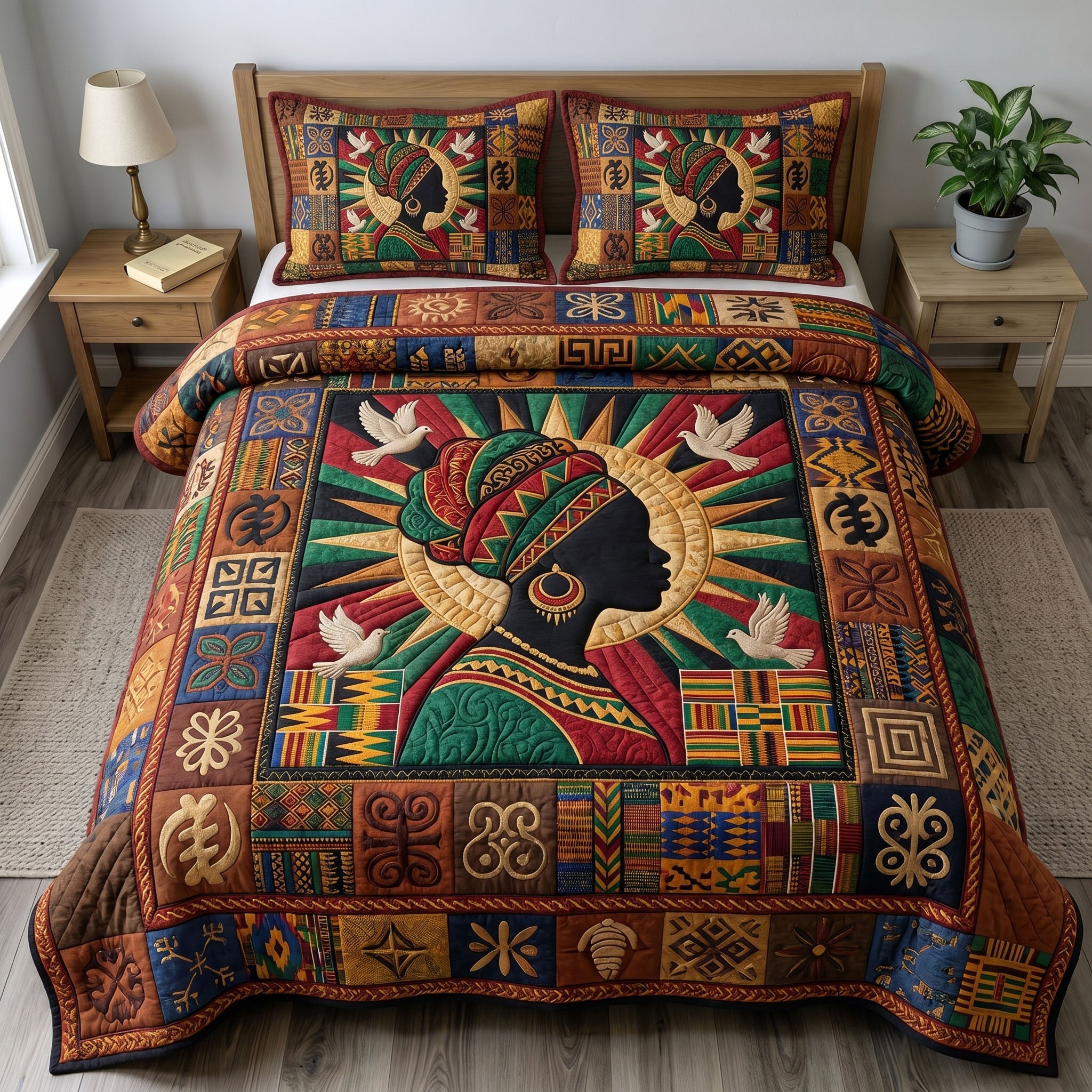 Juneteenth Soul 3-Piece Quilted Bedding Set GFTONMU333