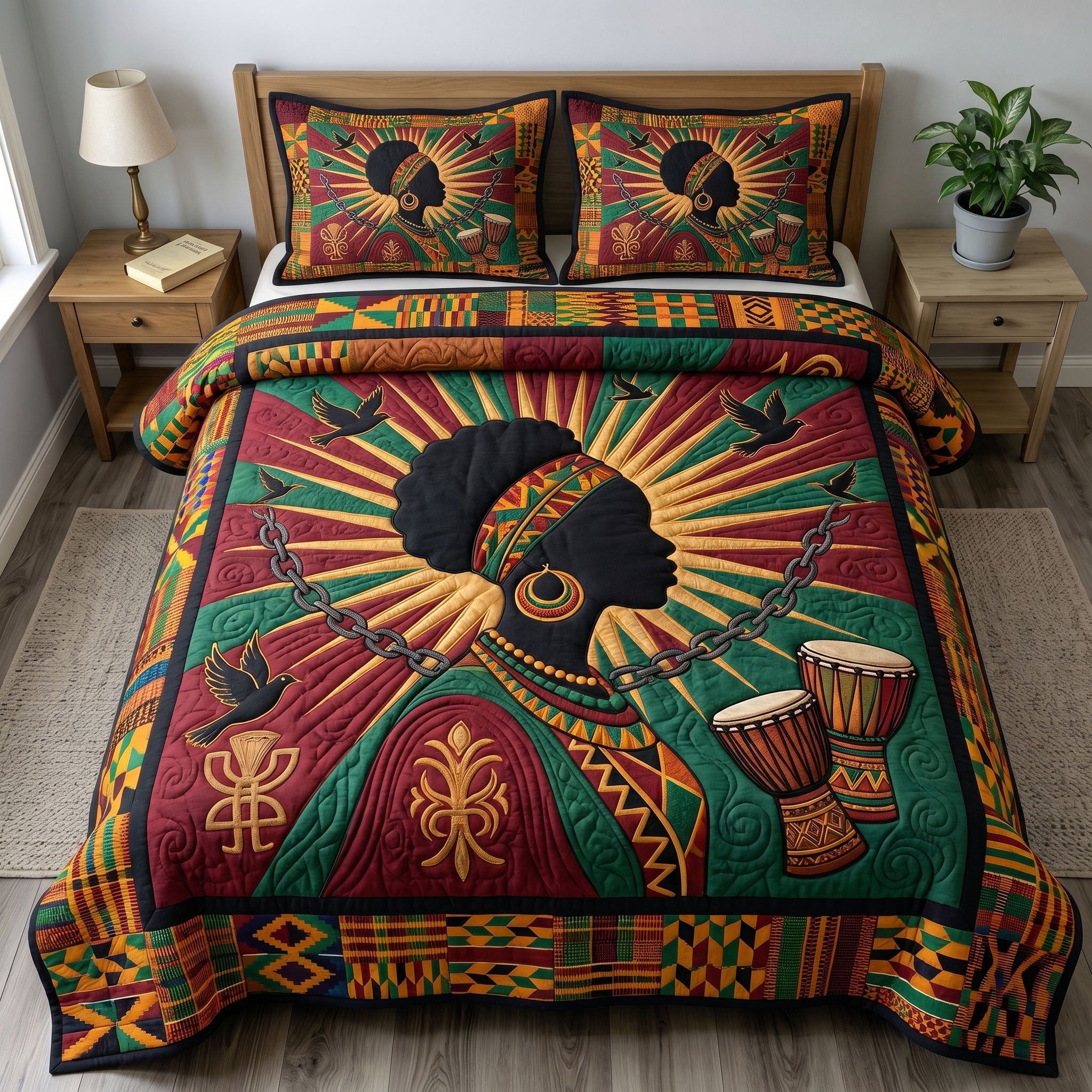Juneteenth Soul 3-Piece Quilted Bedding Set GFTONMU335