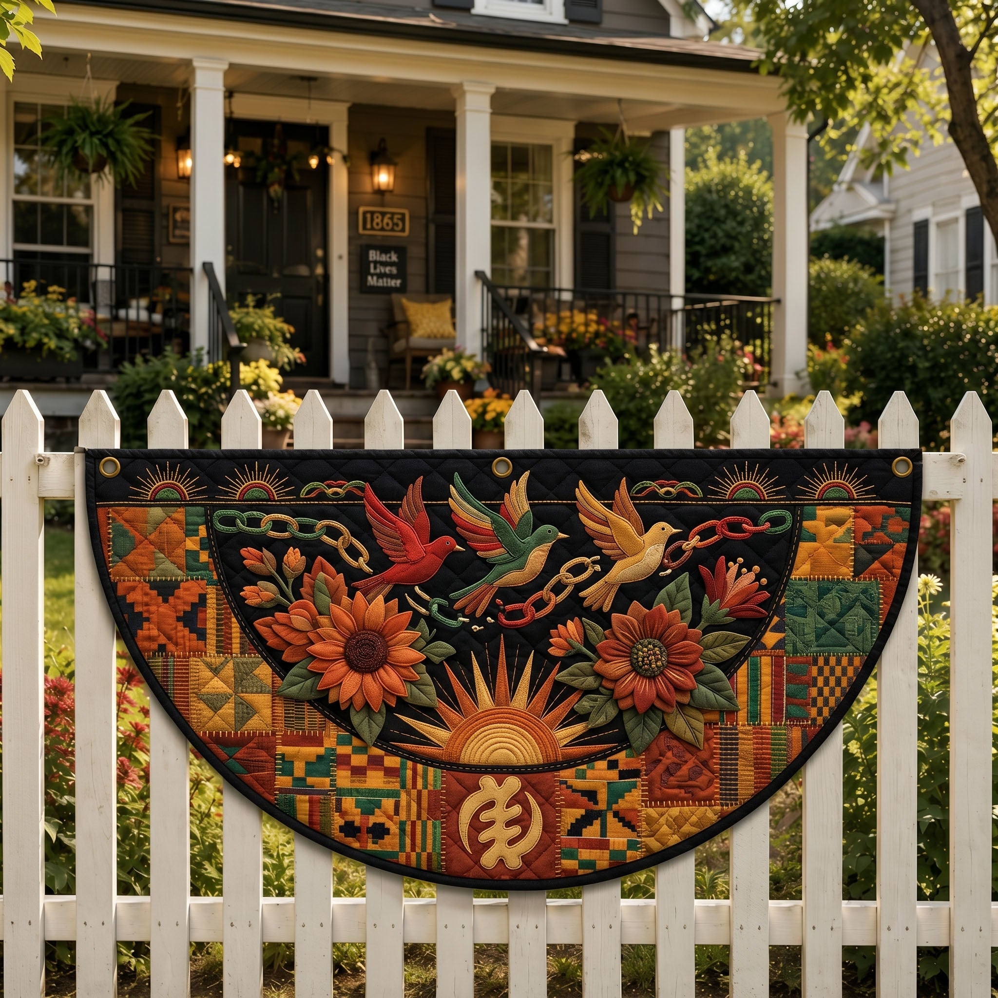 Juneteenth Pride Fan Flag GFTONMU357