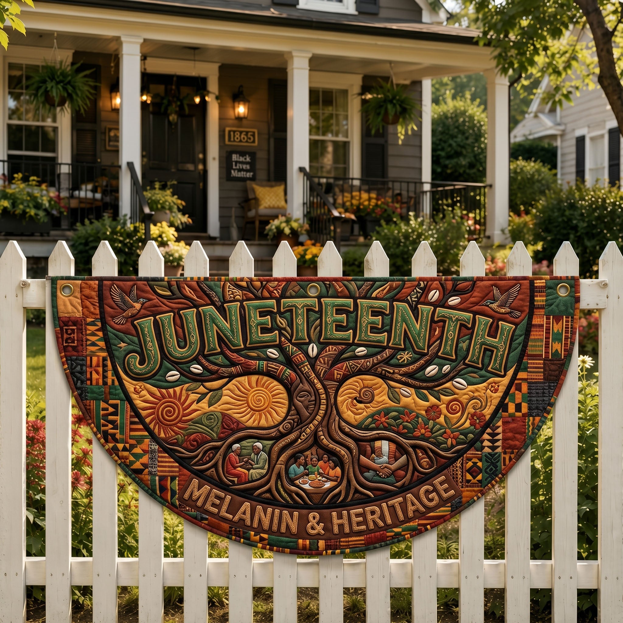 Juneteenth Pride Fan Flag GFTONMU366