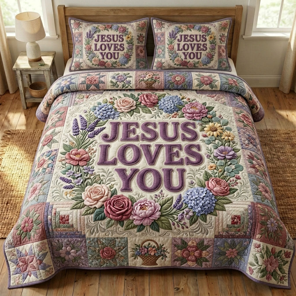 Christian Faith 3-Piece Quilted Bedding Set GFTONMU416