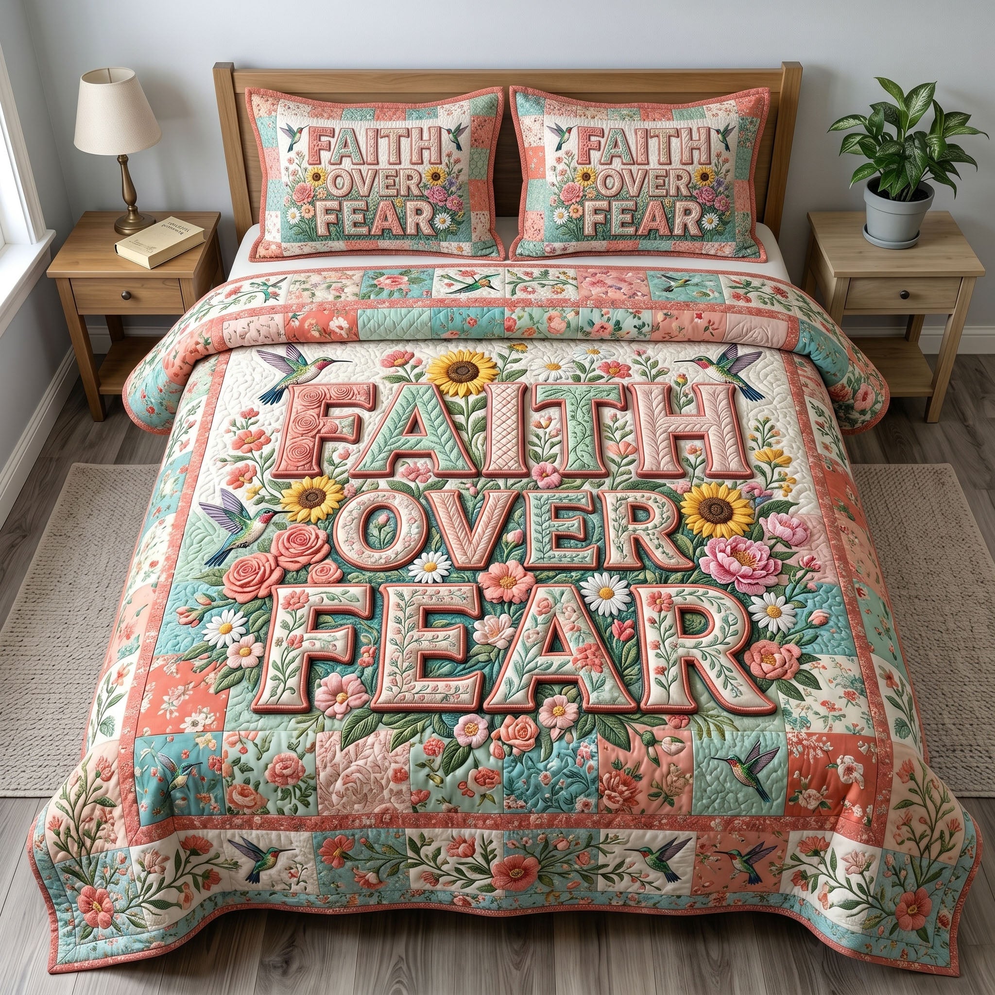 Christian Faith 3-Piece Quilted Bedding Set GFTONMU417