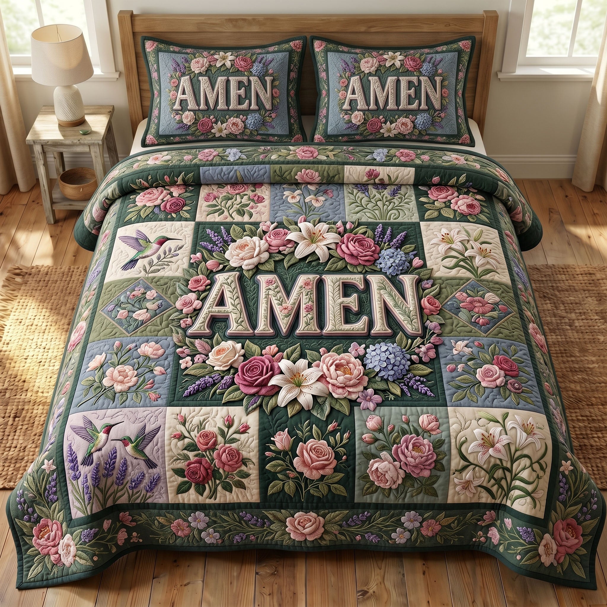 Christian Faith 3-Piece Quilted Bedding Set GFTONMU419