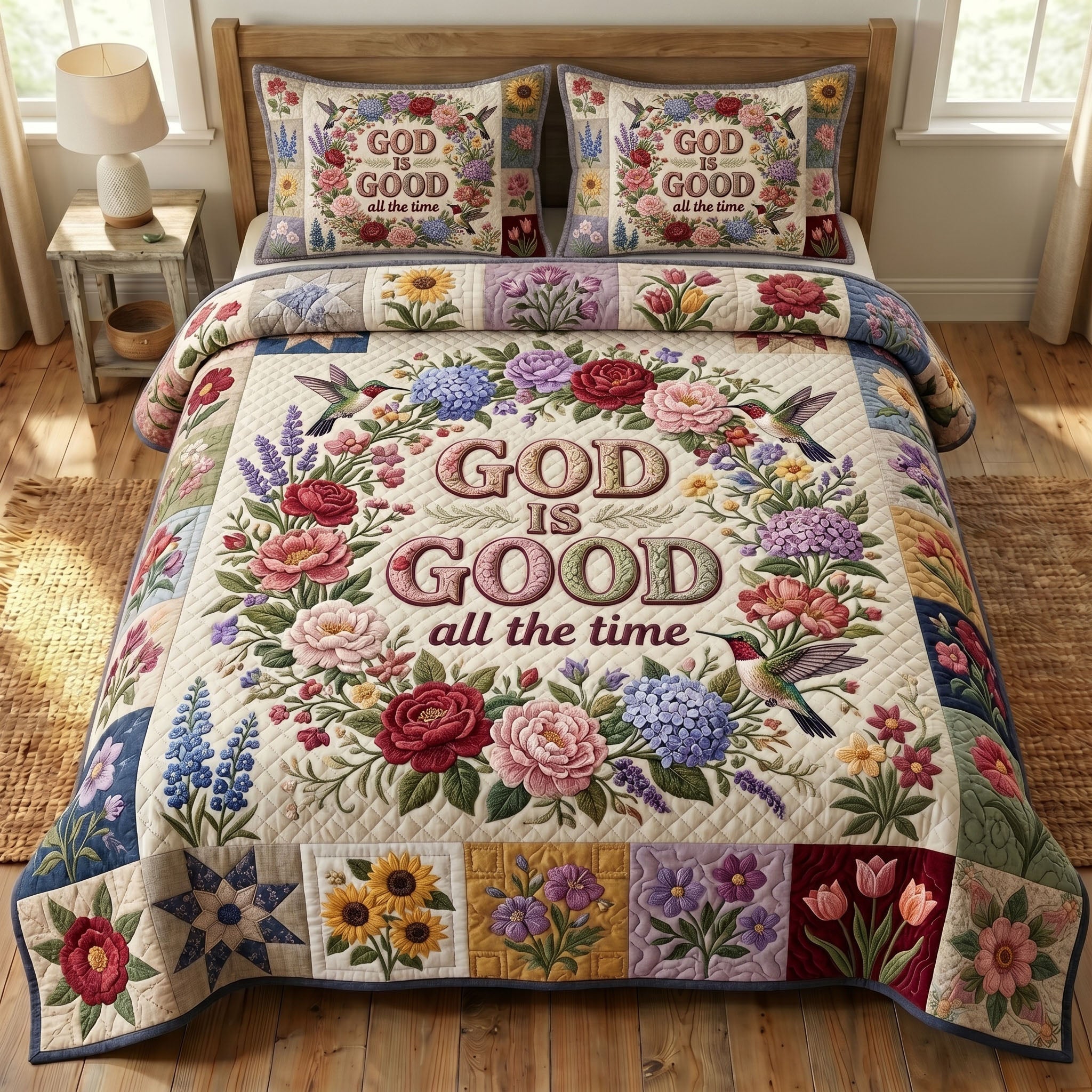 Christian Faith 3-Piece Quilted Bedding Set GFTONMU420