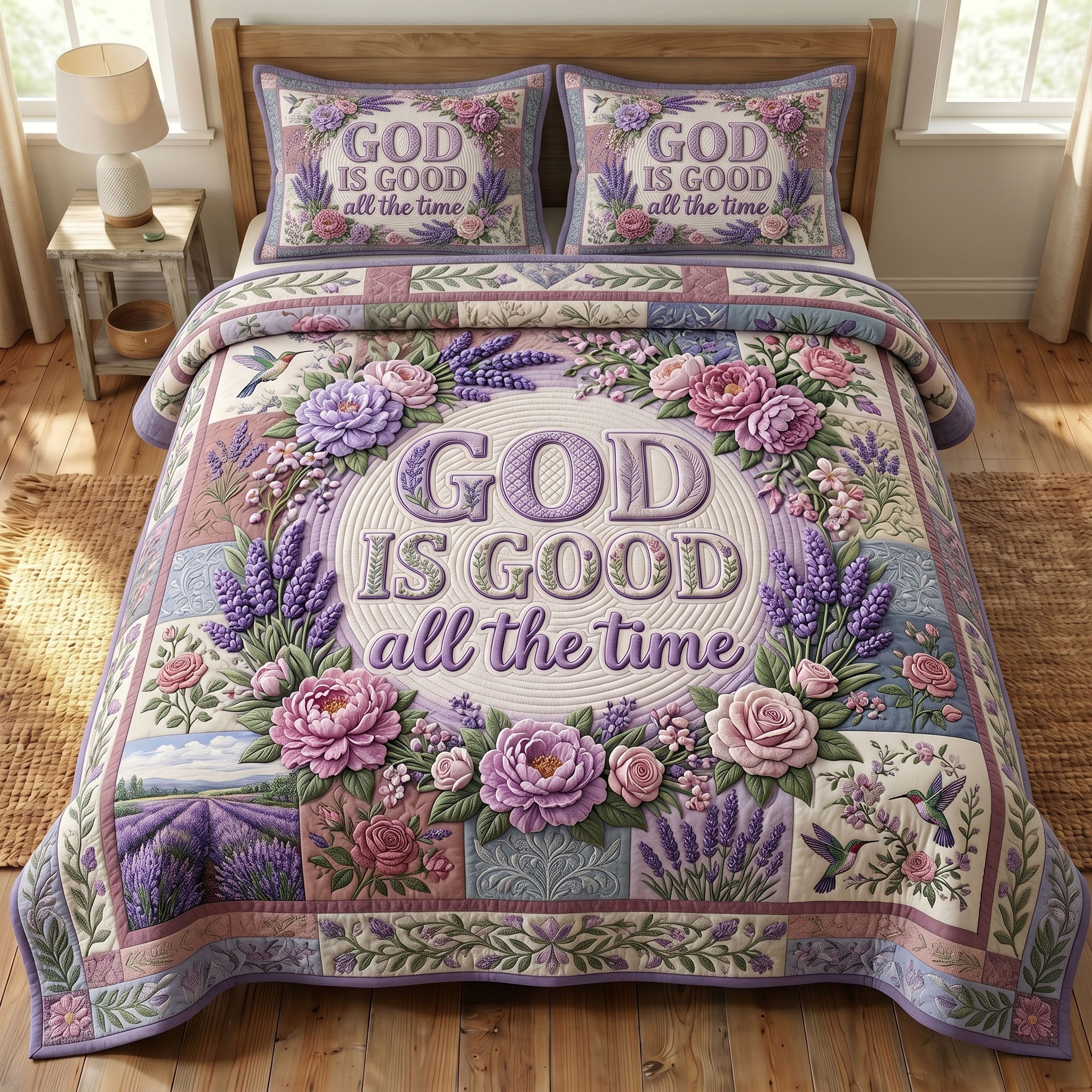 Christian Faith 3-Piece Quilted Bedding Set GFTONMU422