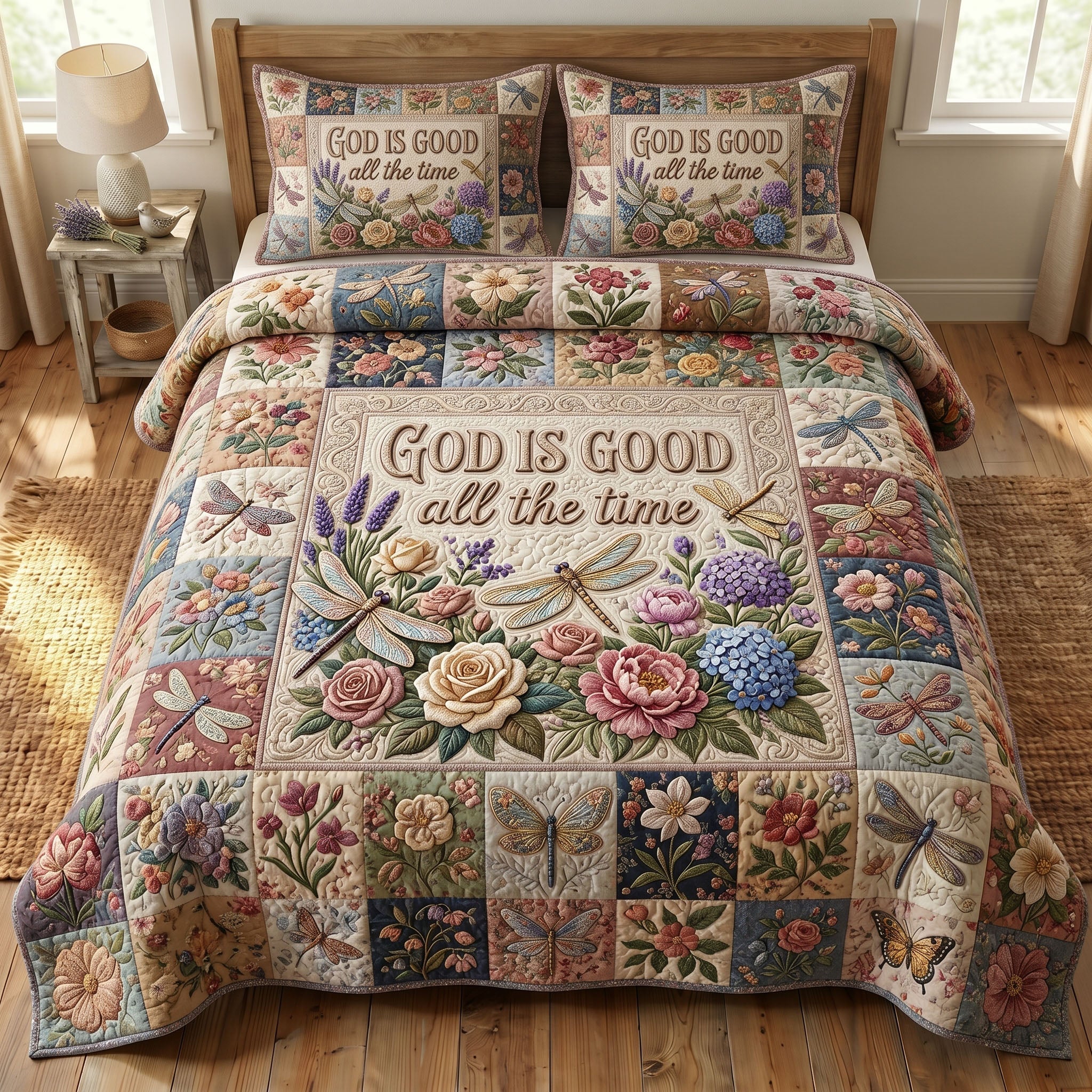 Christian Faith 3-Piece Quilted Bedding Set GFTONMU424