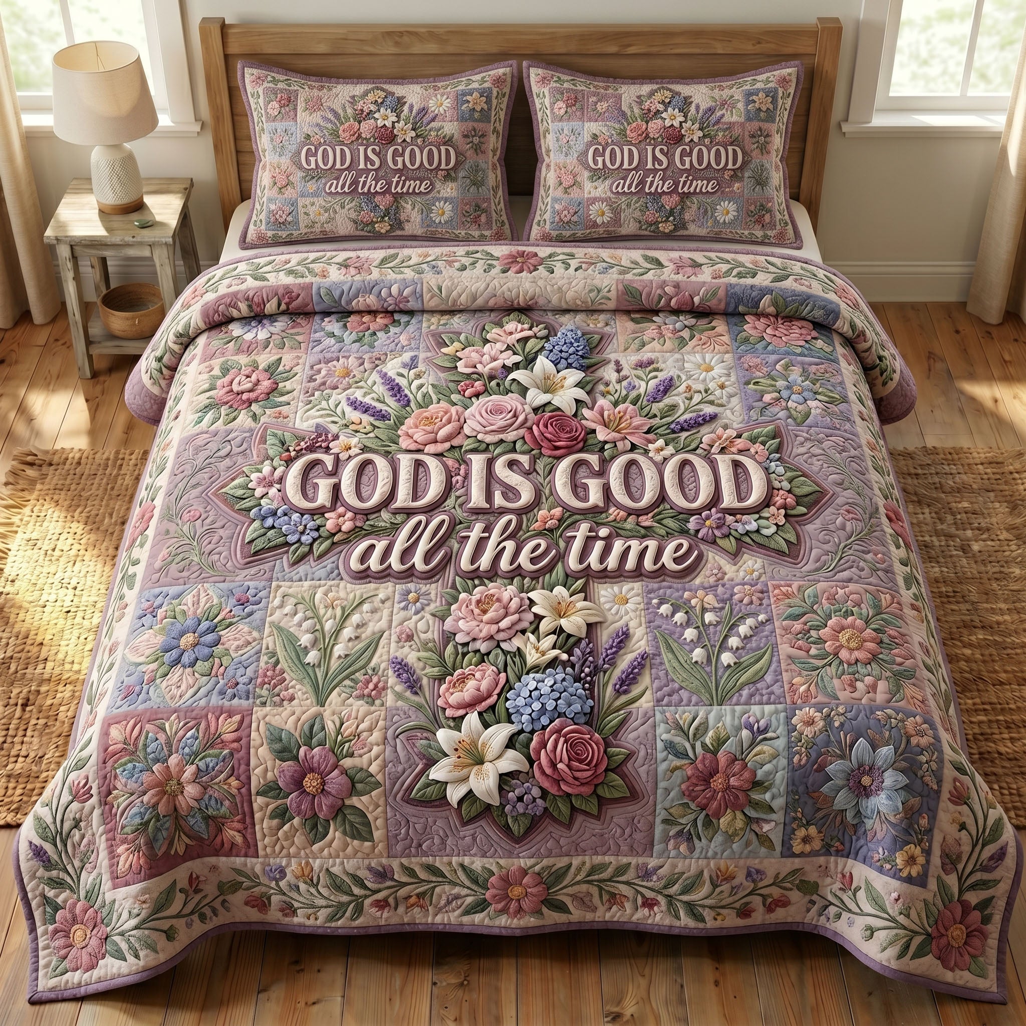 Christian Faith 3-Piece Quilted Bedding Set GFTONMU426