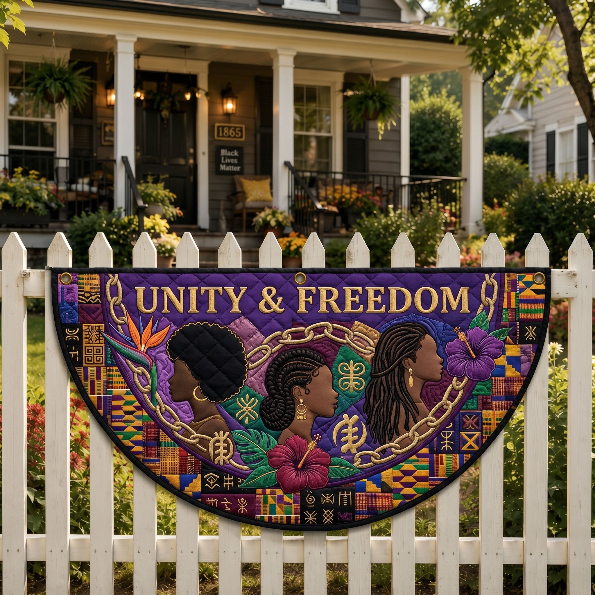 Juneteenth Pride Fan Flag GFTONMU428
