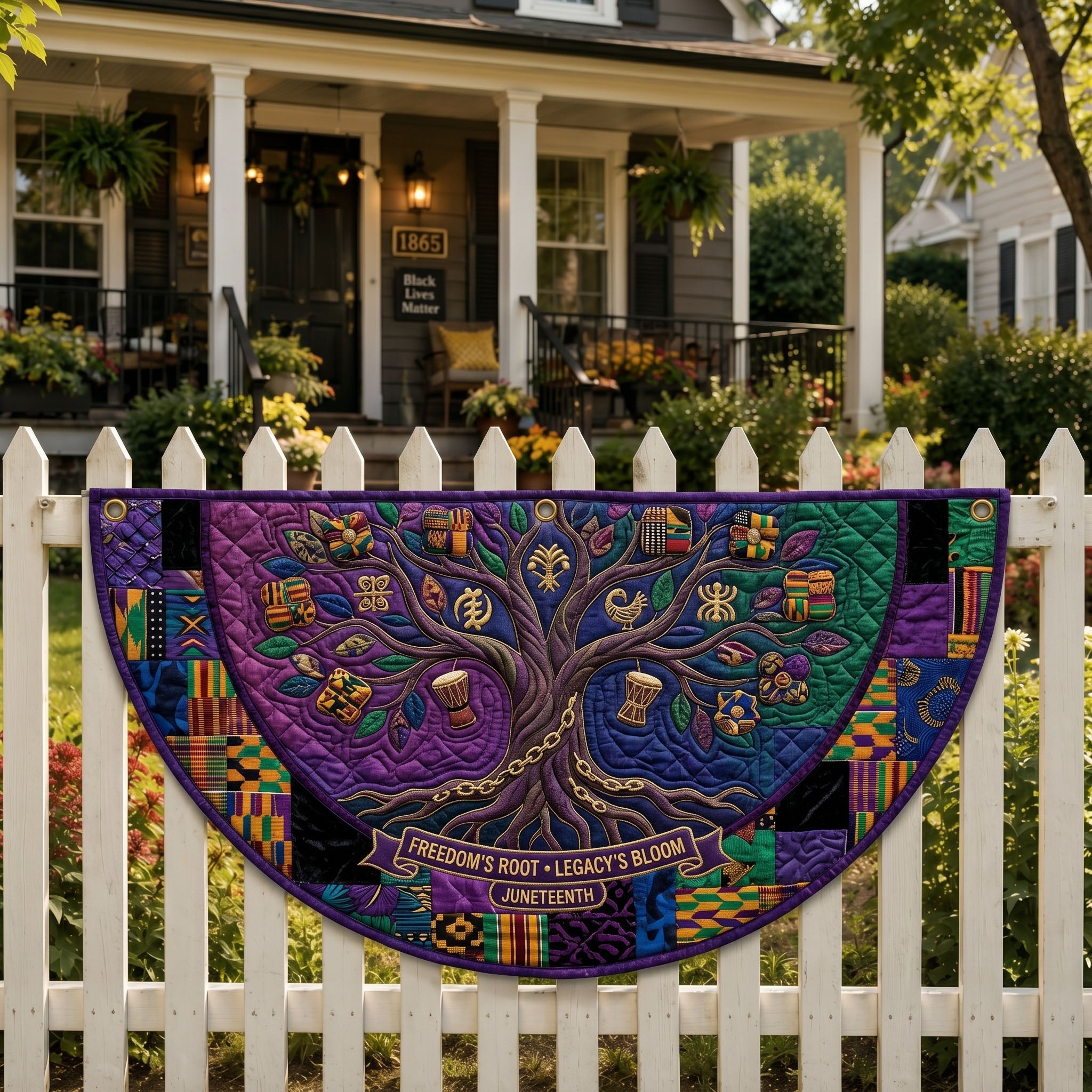 Juneteenth Pride Fan Flag GFTONMU430