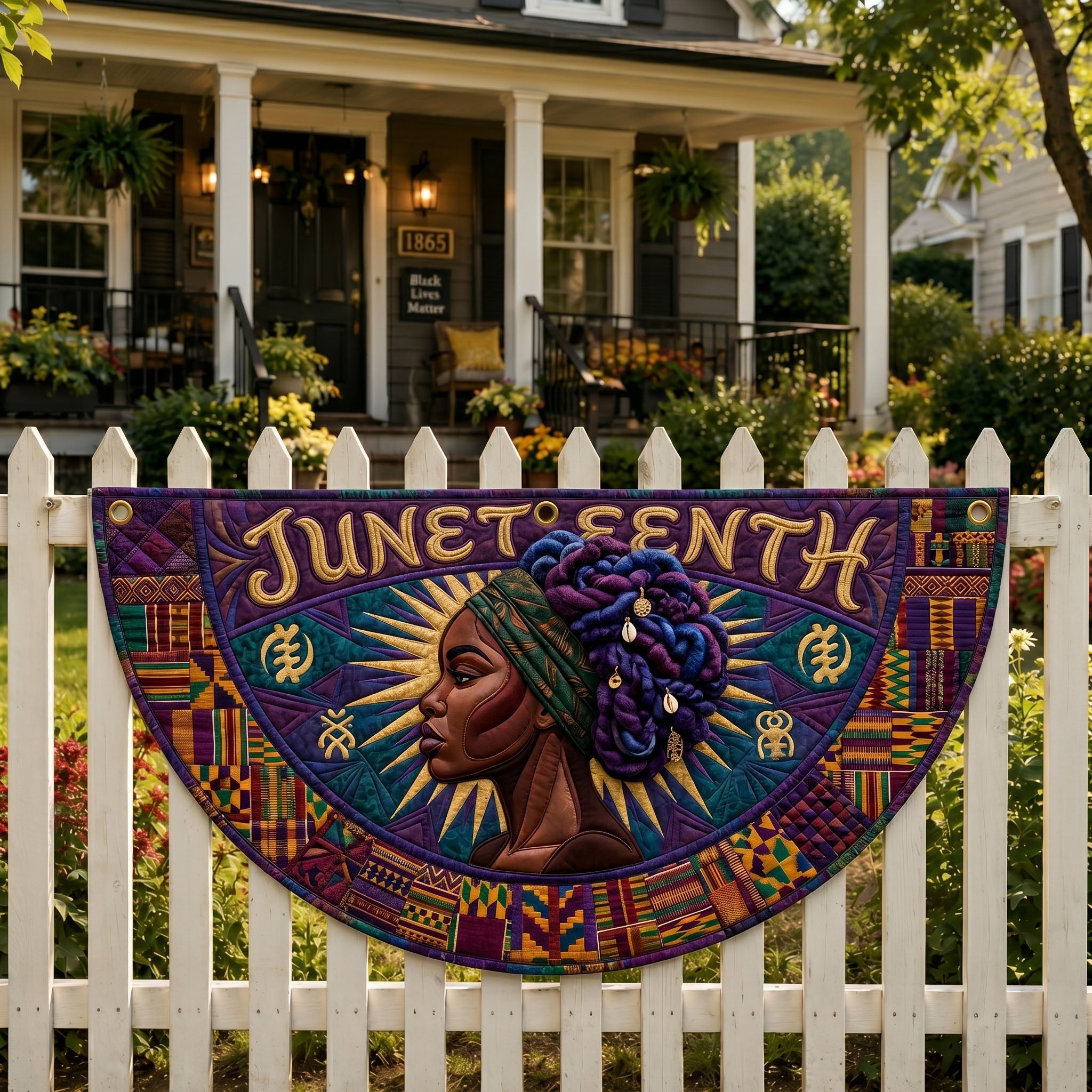 Juneteenth Pride Fan Flag GFTONMU433