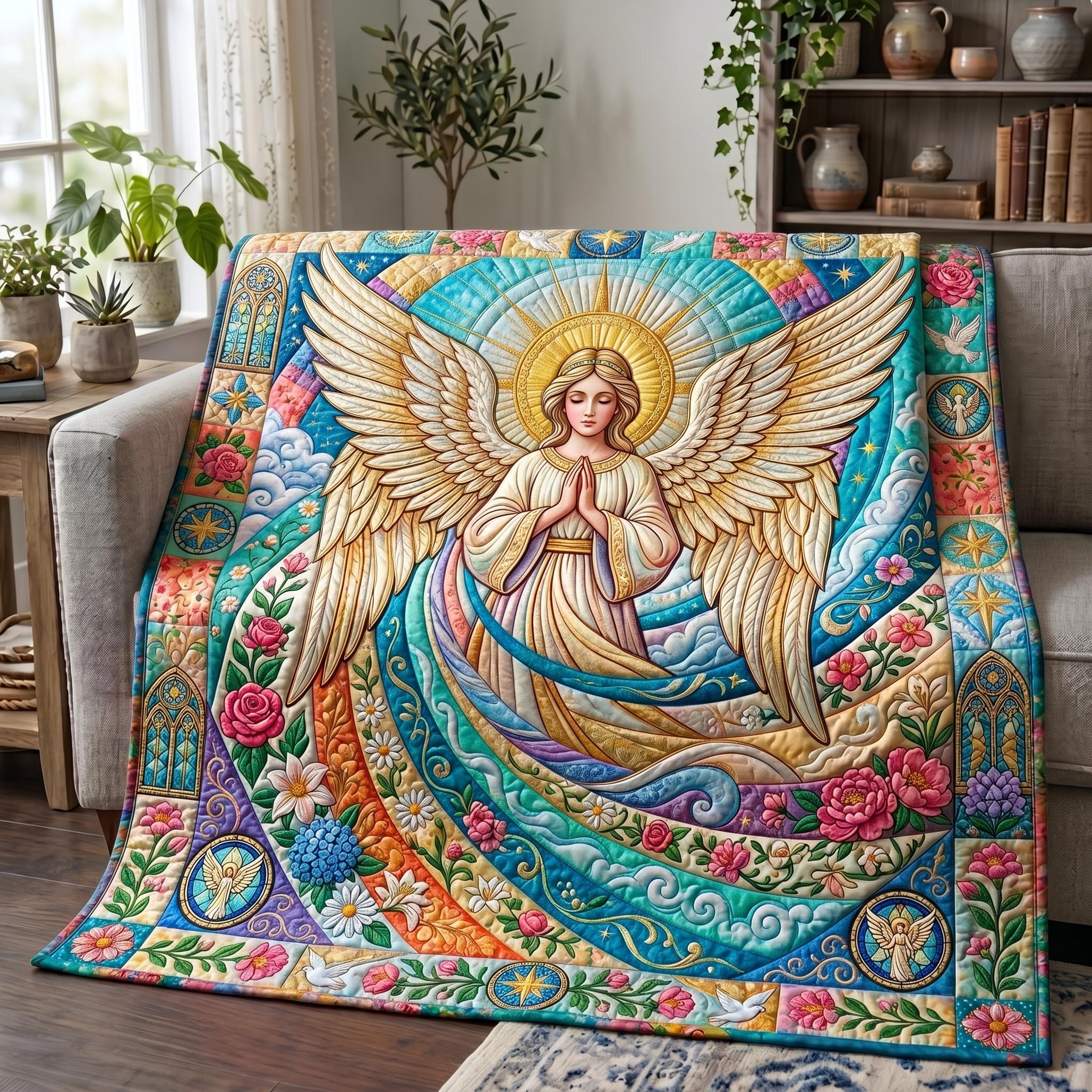 Guardian Angel Quilted Blanket GFTONMU734
