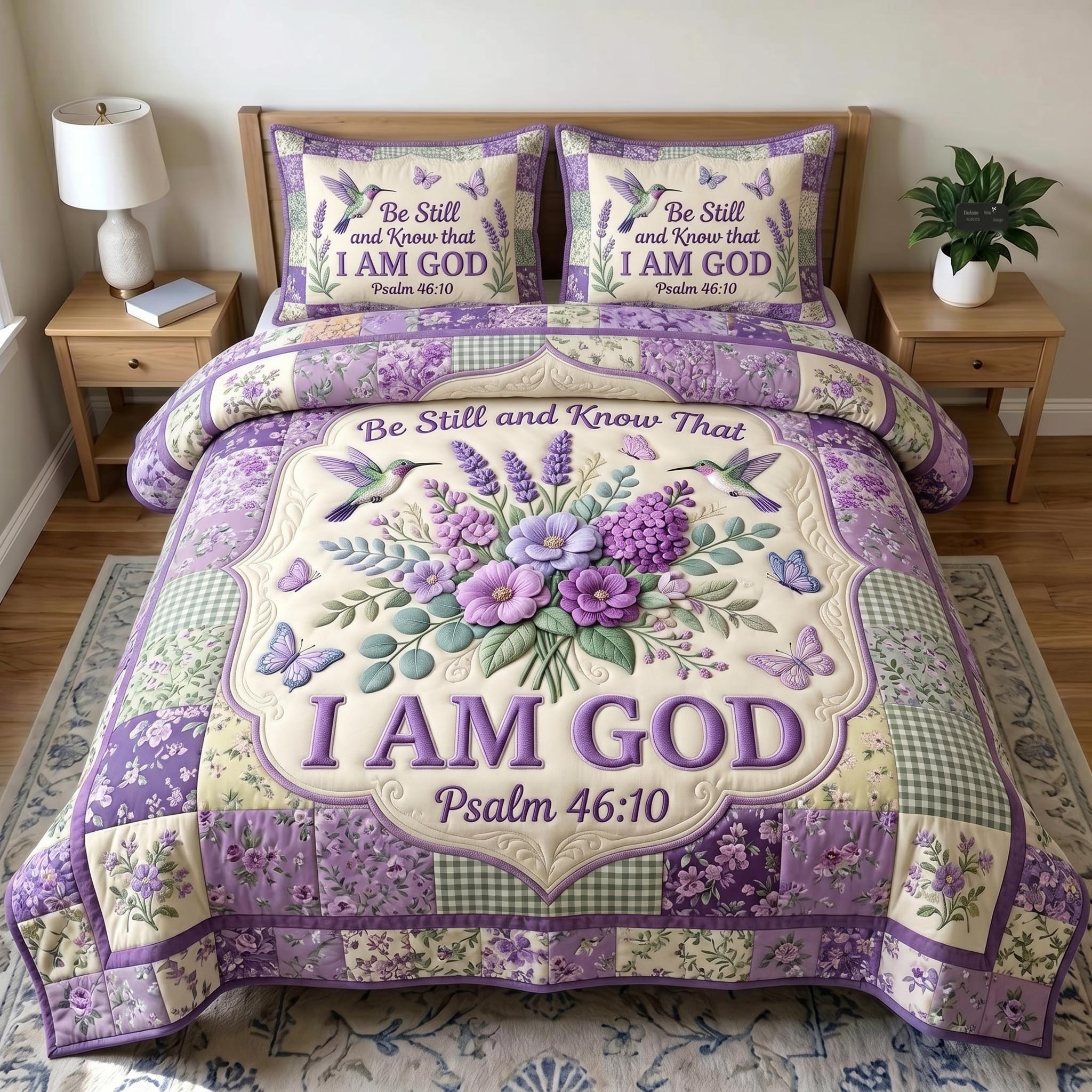 Christian Faith 3-Piece Quilted Bedding Set GFTONMU879