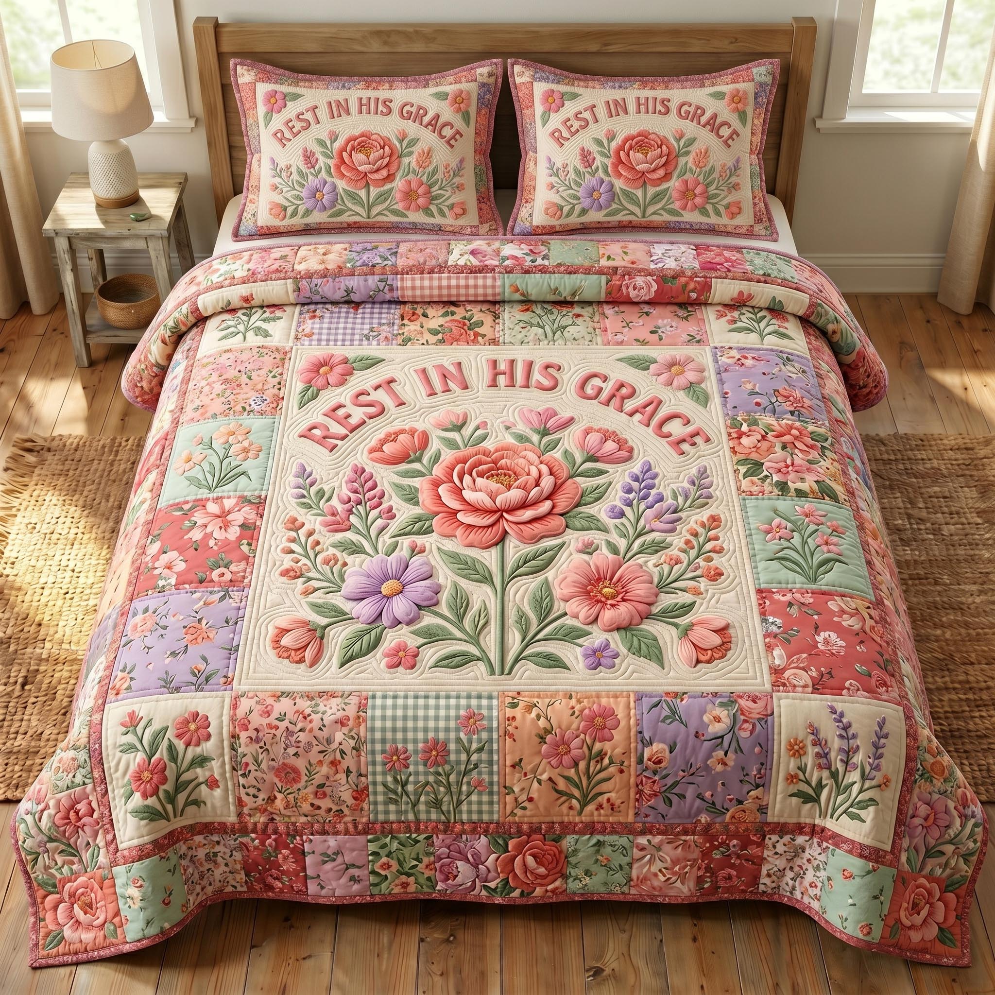 Christian Faith 3-Piece Quilted Bedding Set GFTONMU970