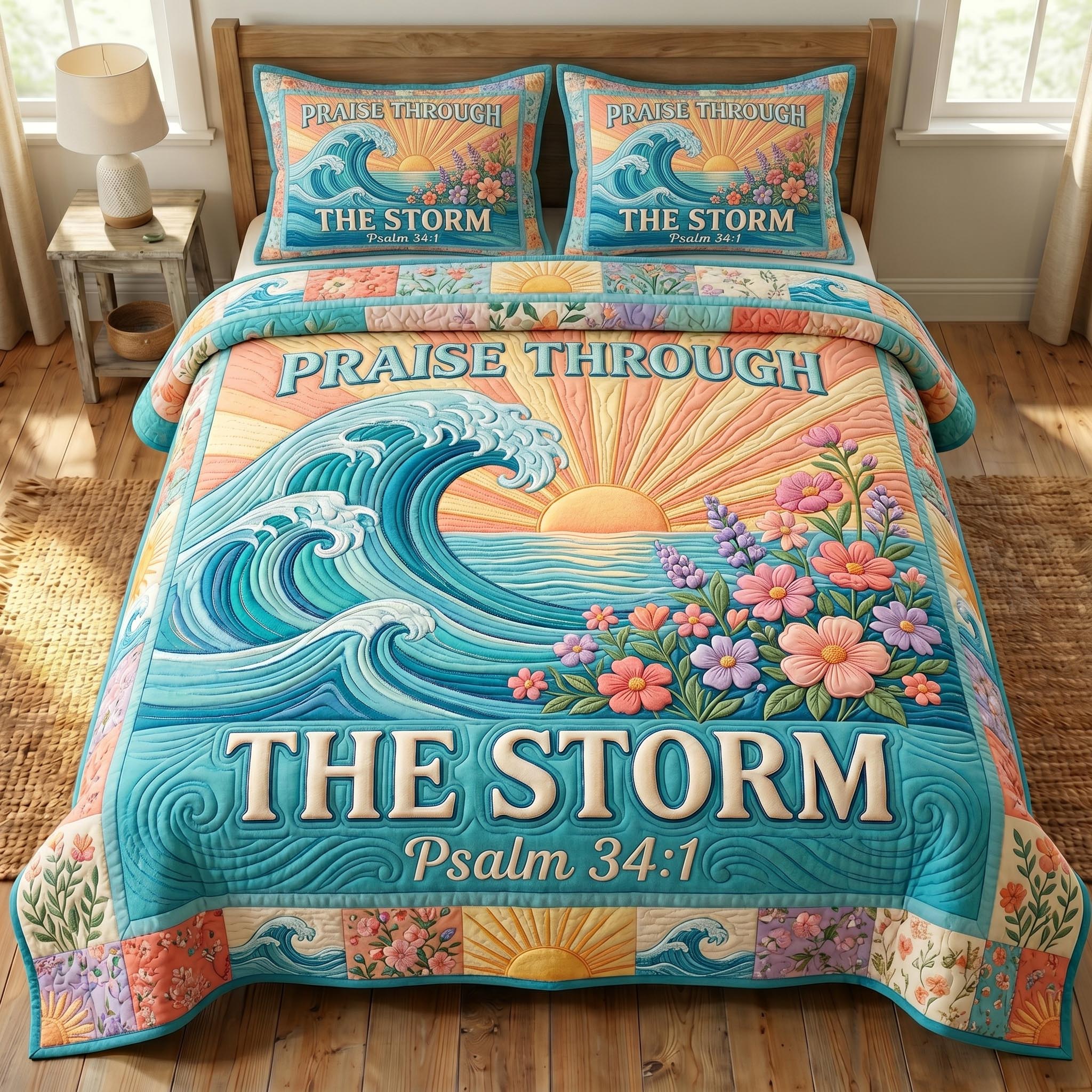 Christian Faith 3-Piece Quilted Bedding Set GFTONMU971