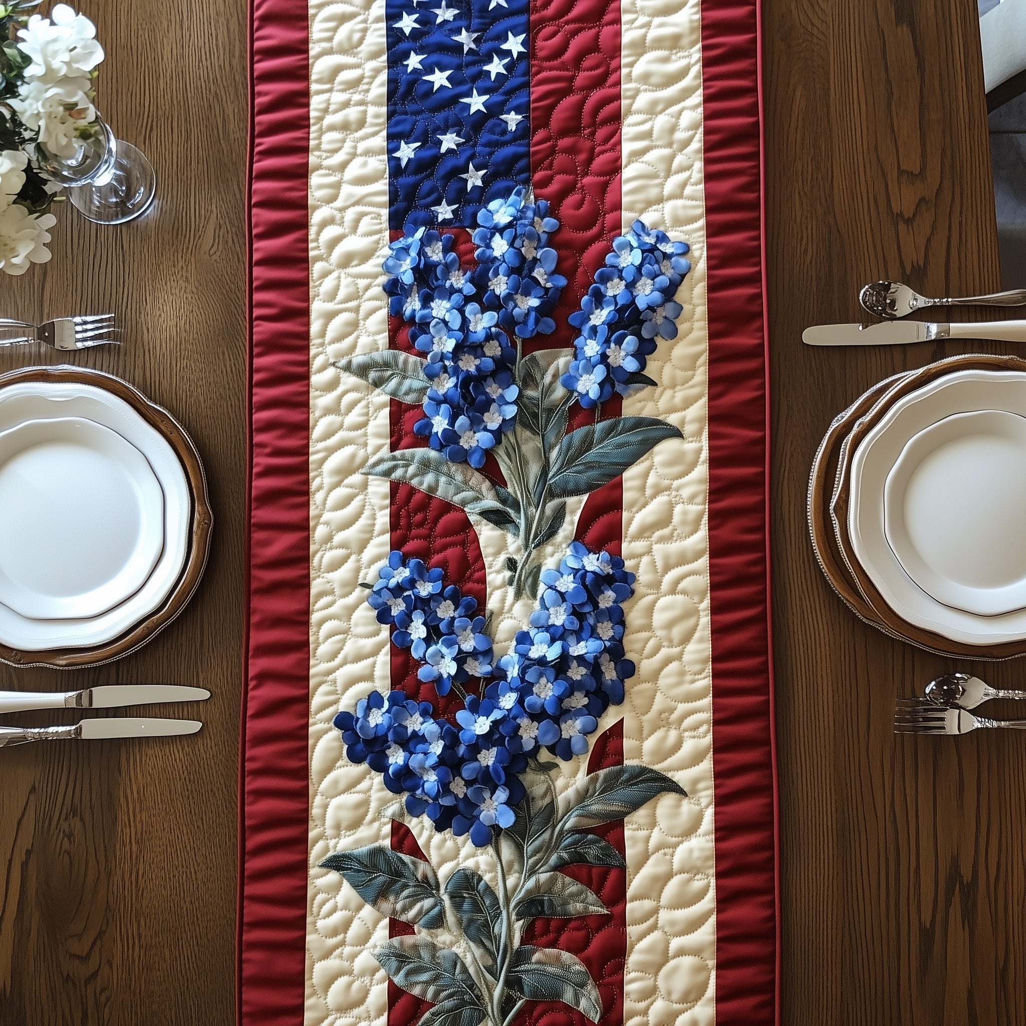 Bluebonnet Quilted Table Runner GFTONT1089