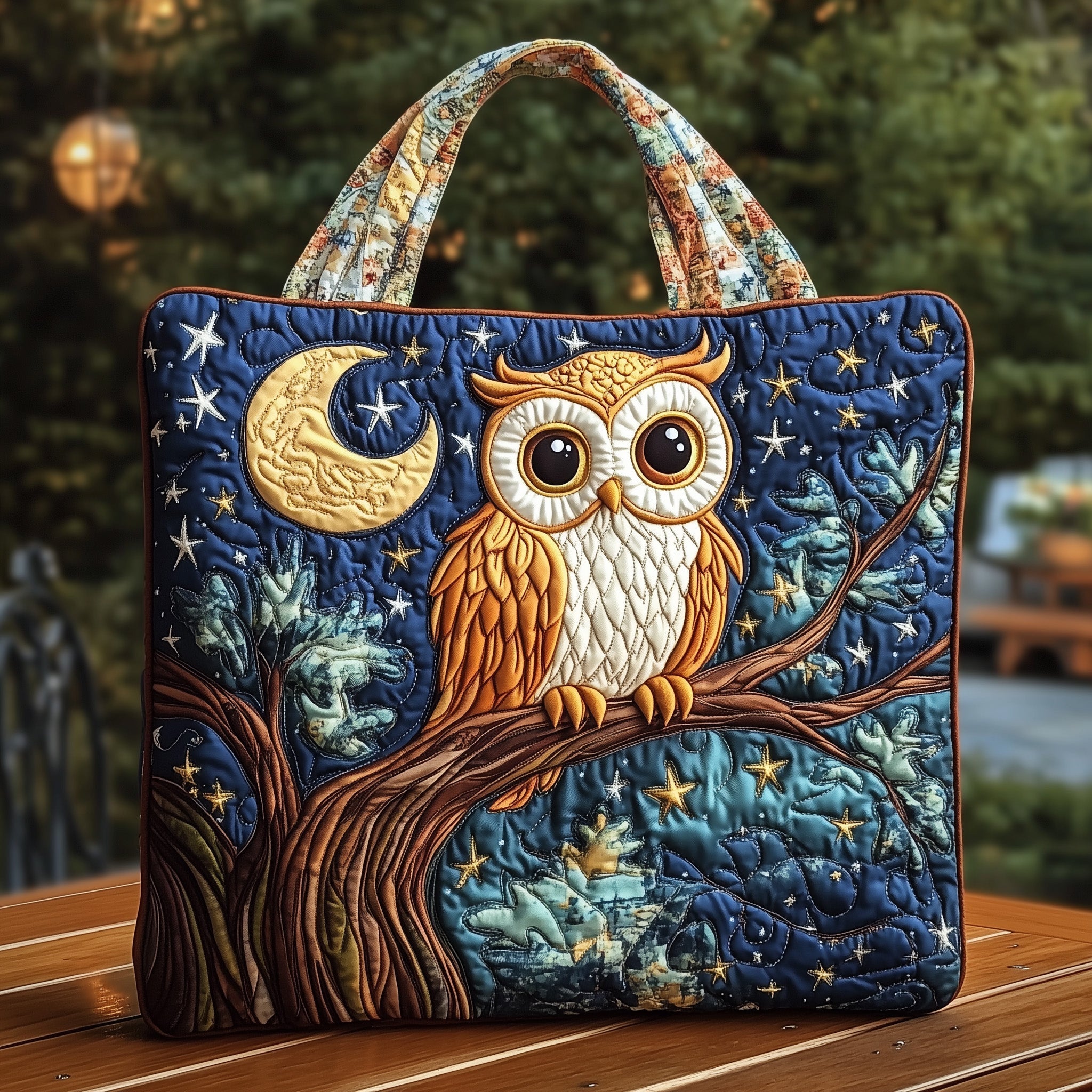 Midnight Owl Quilted Tote Bag GFTONT1158