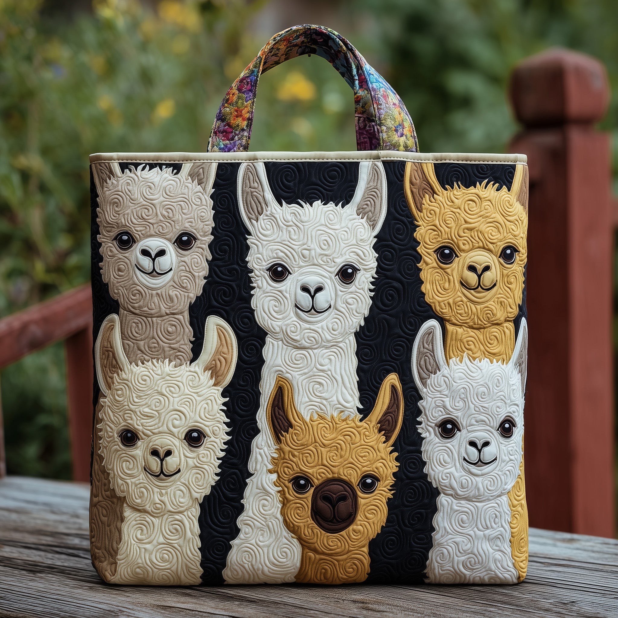 Llamas Quilted Tote Bag GFTONT1796