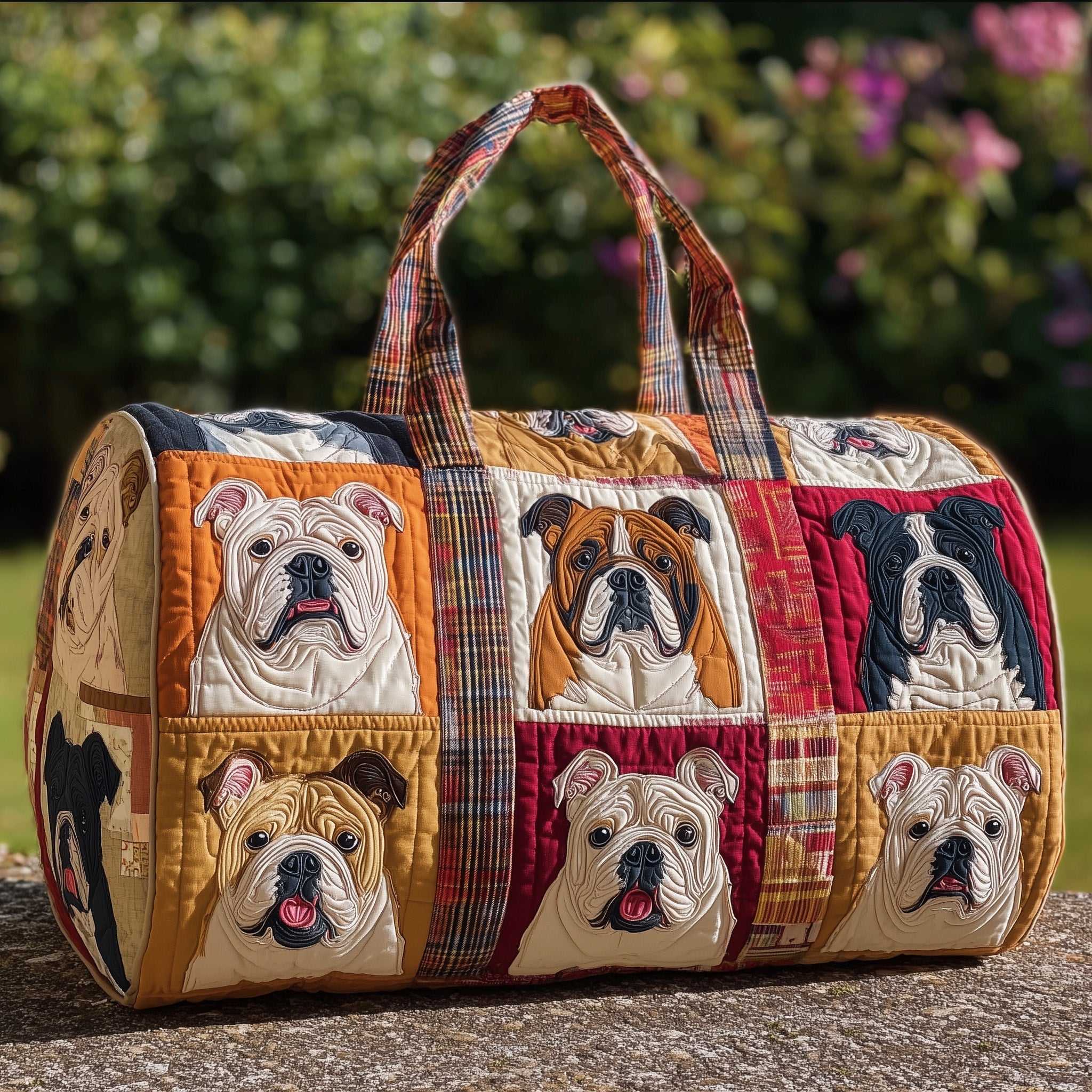 Bulldog Quilted Duffle Bag GFTONT2635