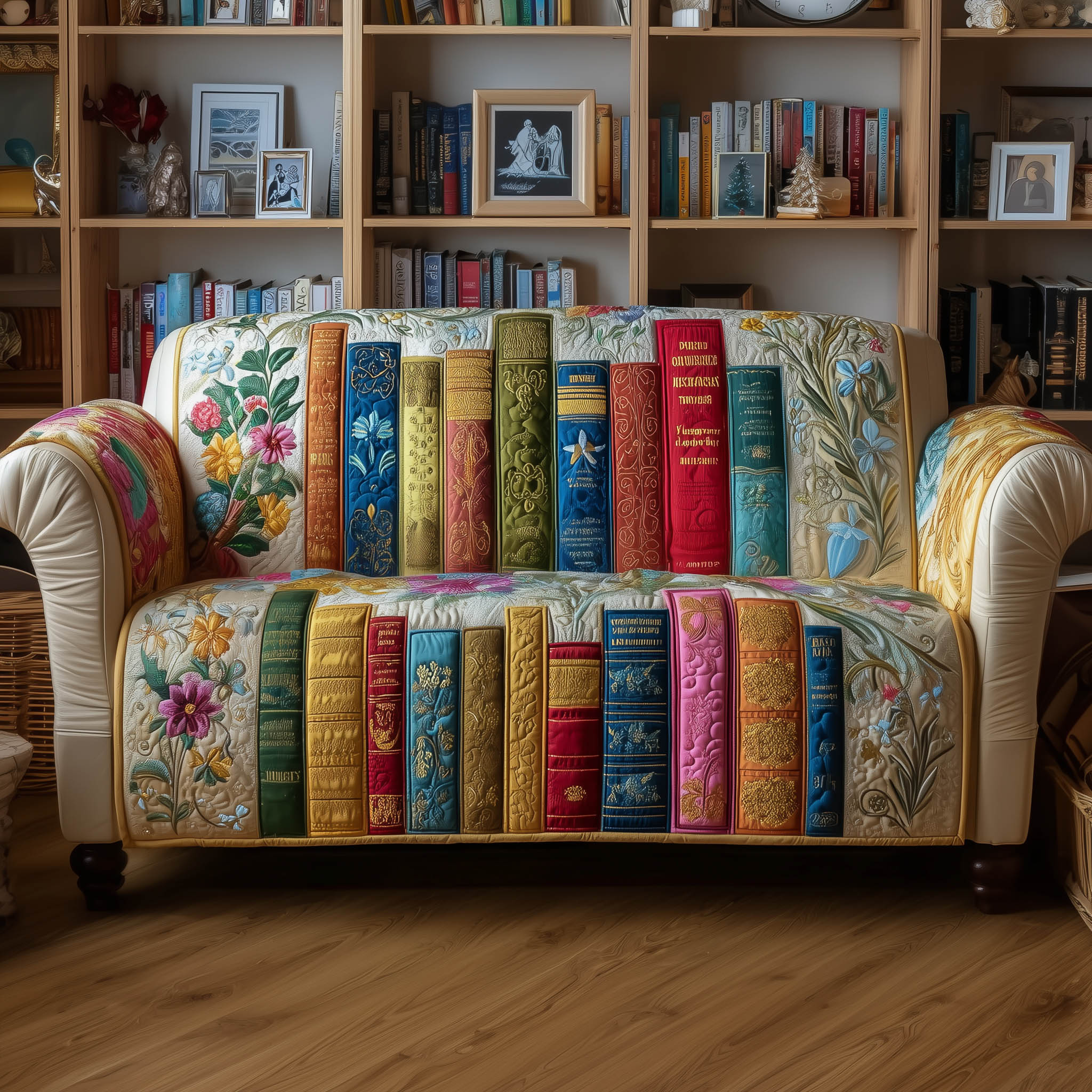 Antique Chapters Quilted Sofa Cover GFTONT4769