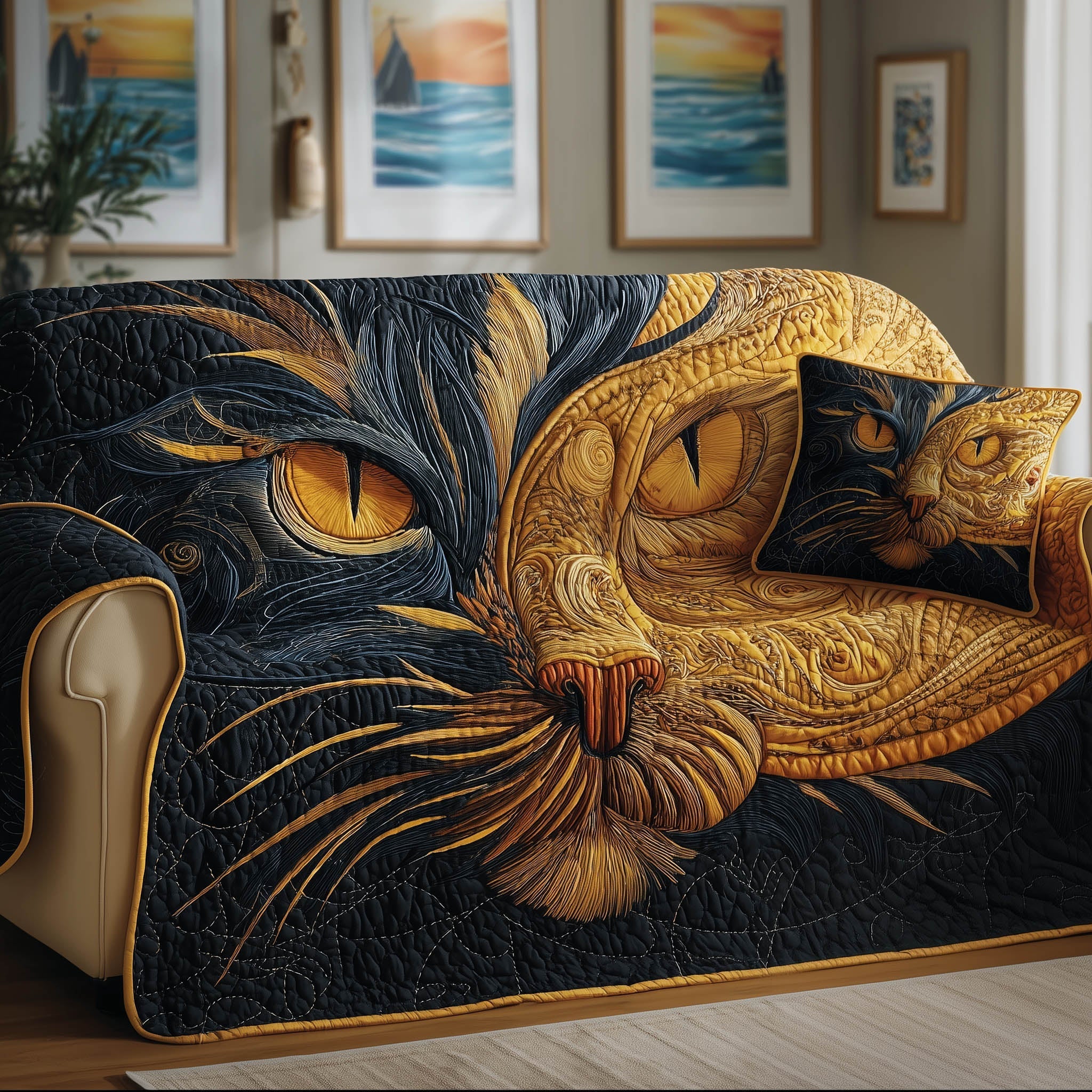 Catitude Quilted Sofa Cover GFTONT4929