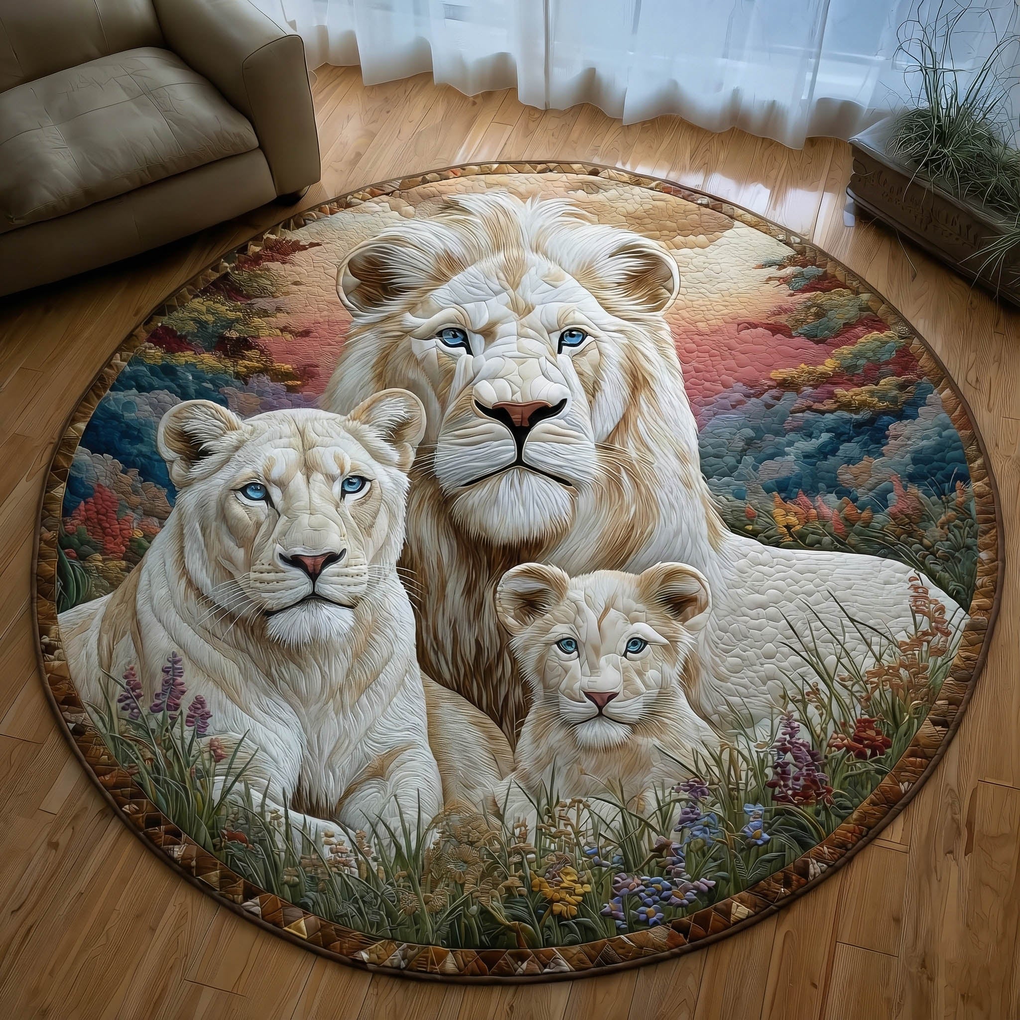 Majestic Family Quilted Round Mat GFTONT5936