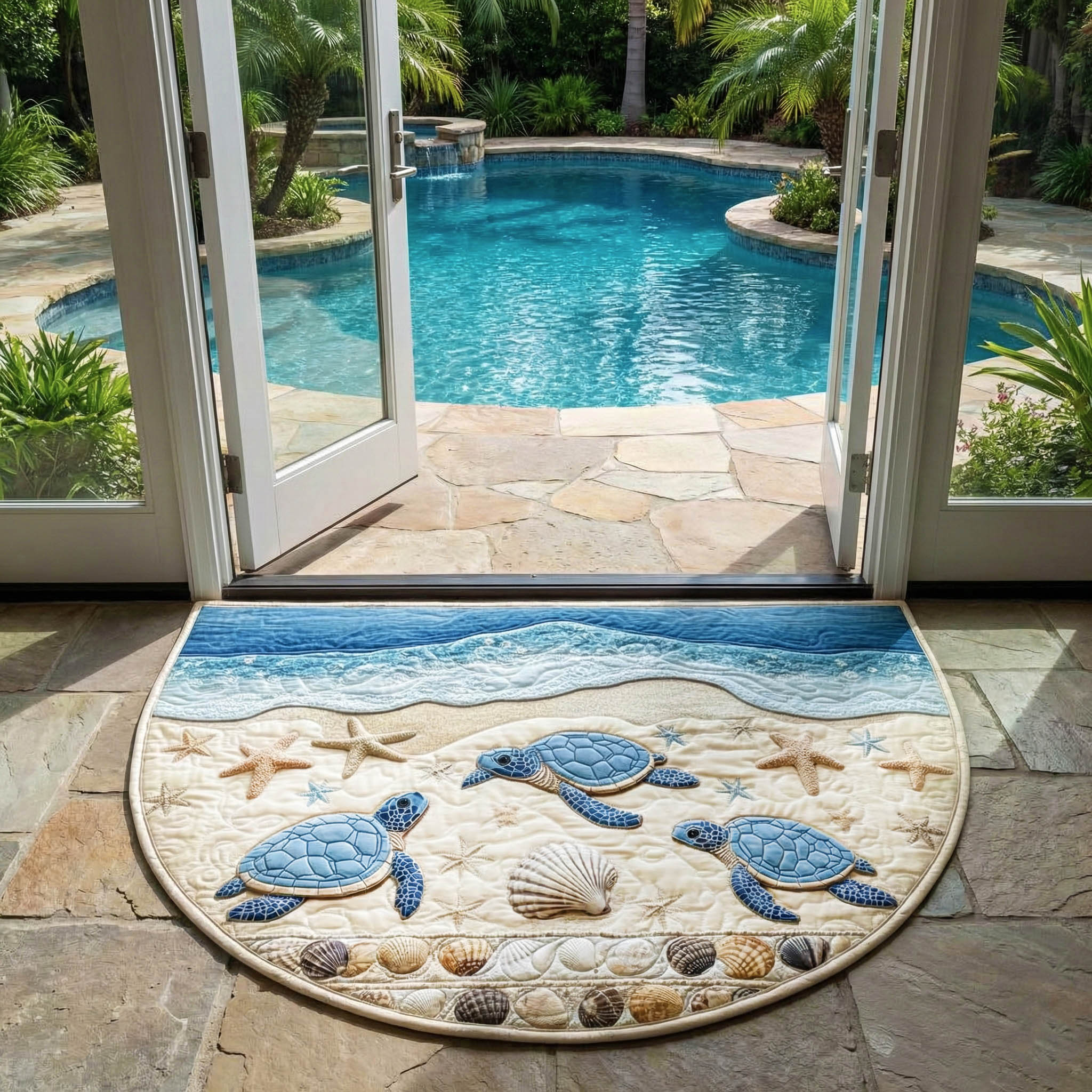Ocean Breeze Quilted Welcome Mat GFTONT6499