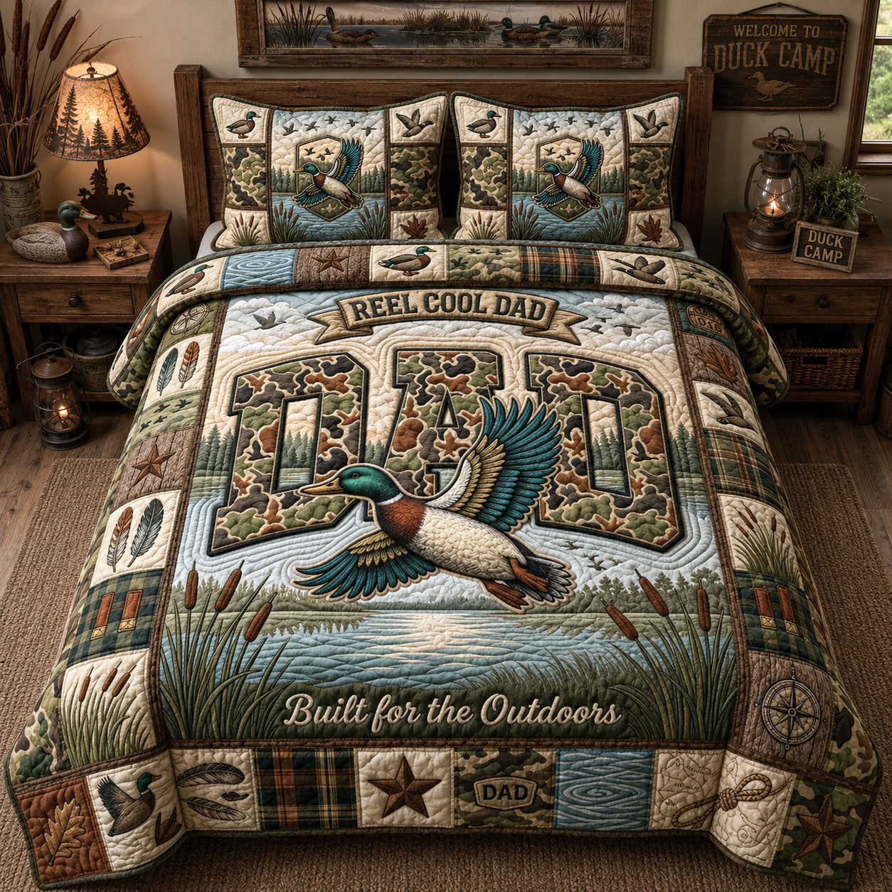 Reel Cool Dad 3-Piece Quilted Bedding Set GFTOPND1059