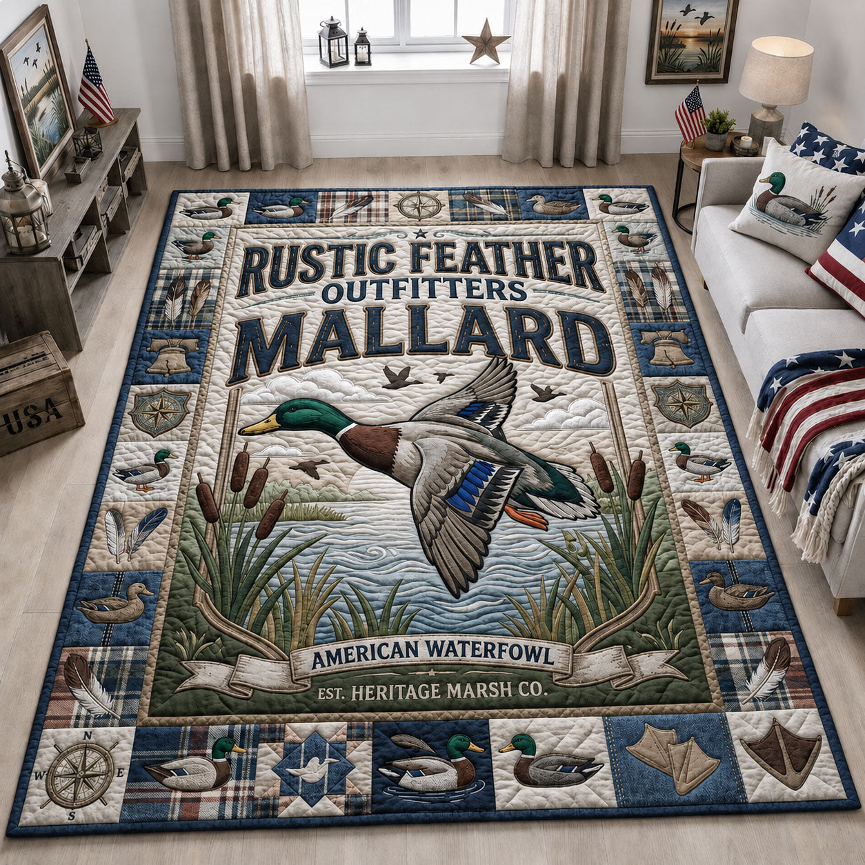 Duck Hunting Area Rug GFTOPND1068