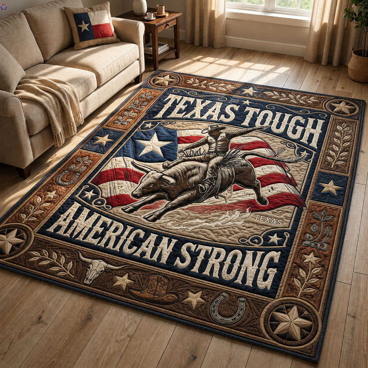 Texas Tough American Strong Area Rug GFTOPND301