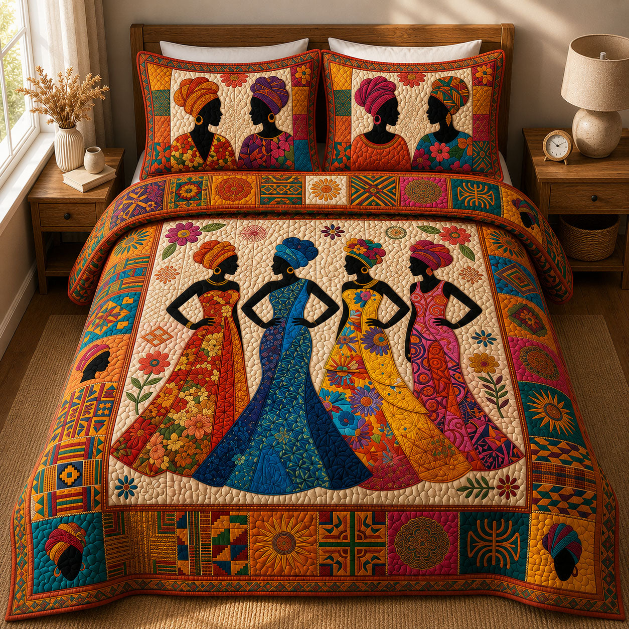 Soulbound Roots 3-Piece Quilted Bedding Set GFTOPND446