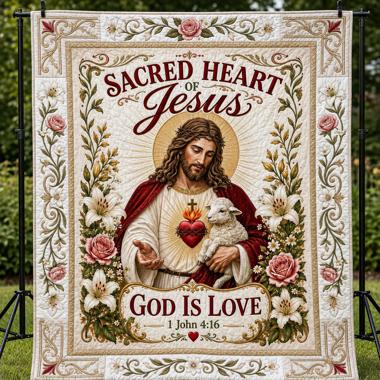 God Is Love Quilted Blanket GFTOPND502