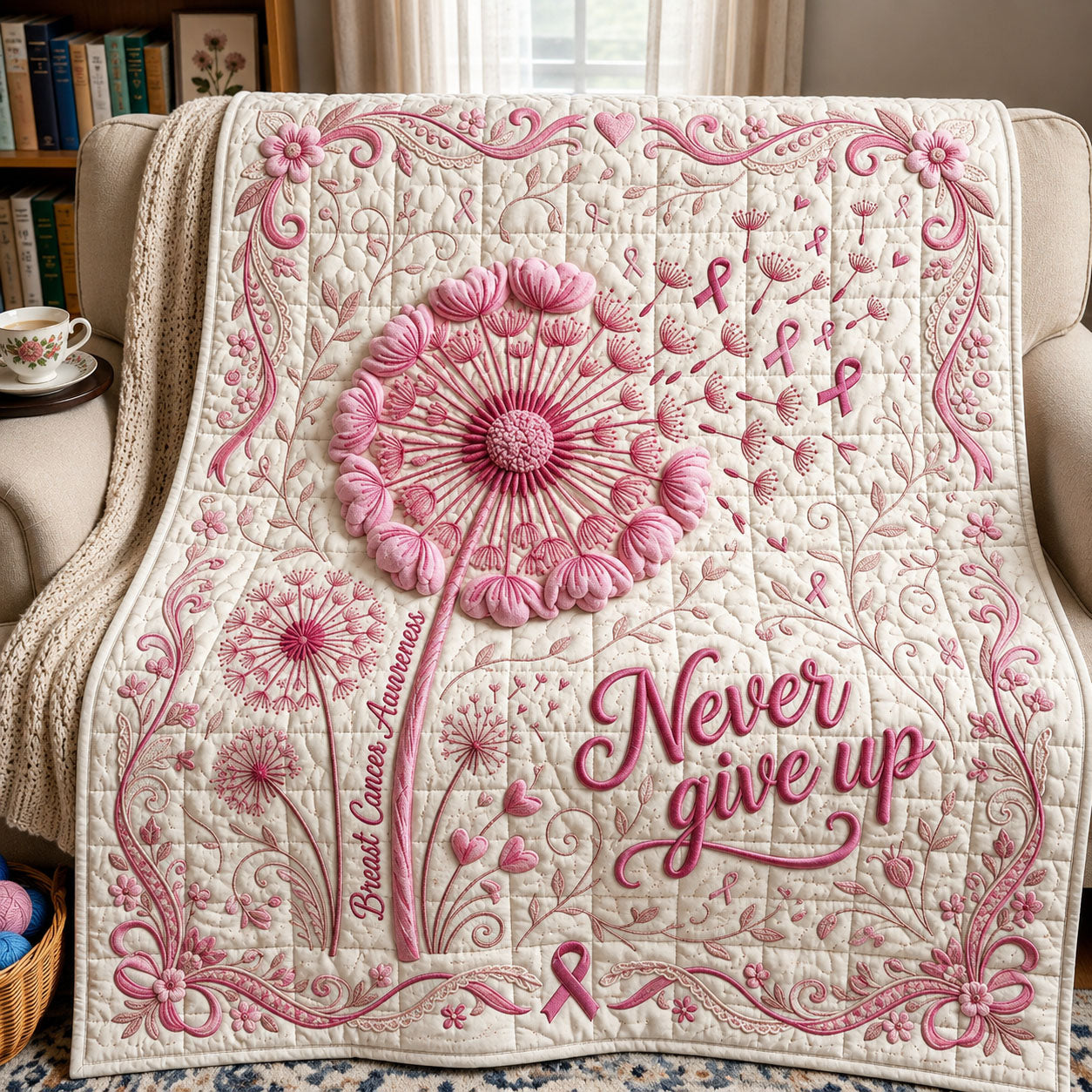 Never Give Up Quilted Blanket GFTOPND660
