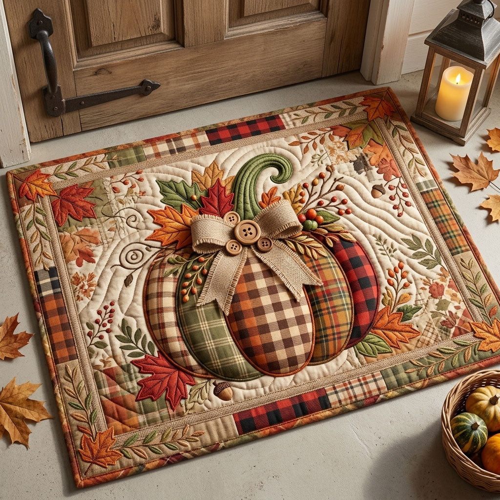 Plaid Pumpkin  Doormat GFTOPND672