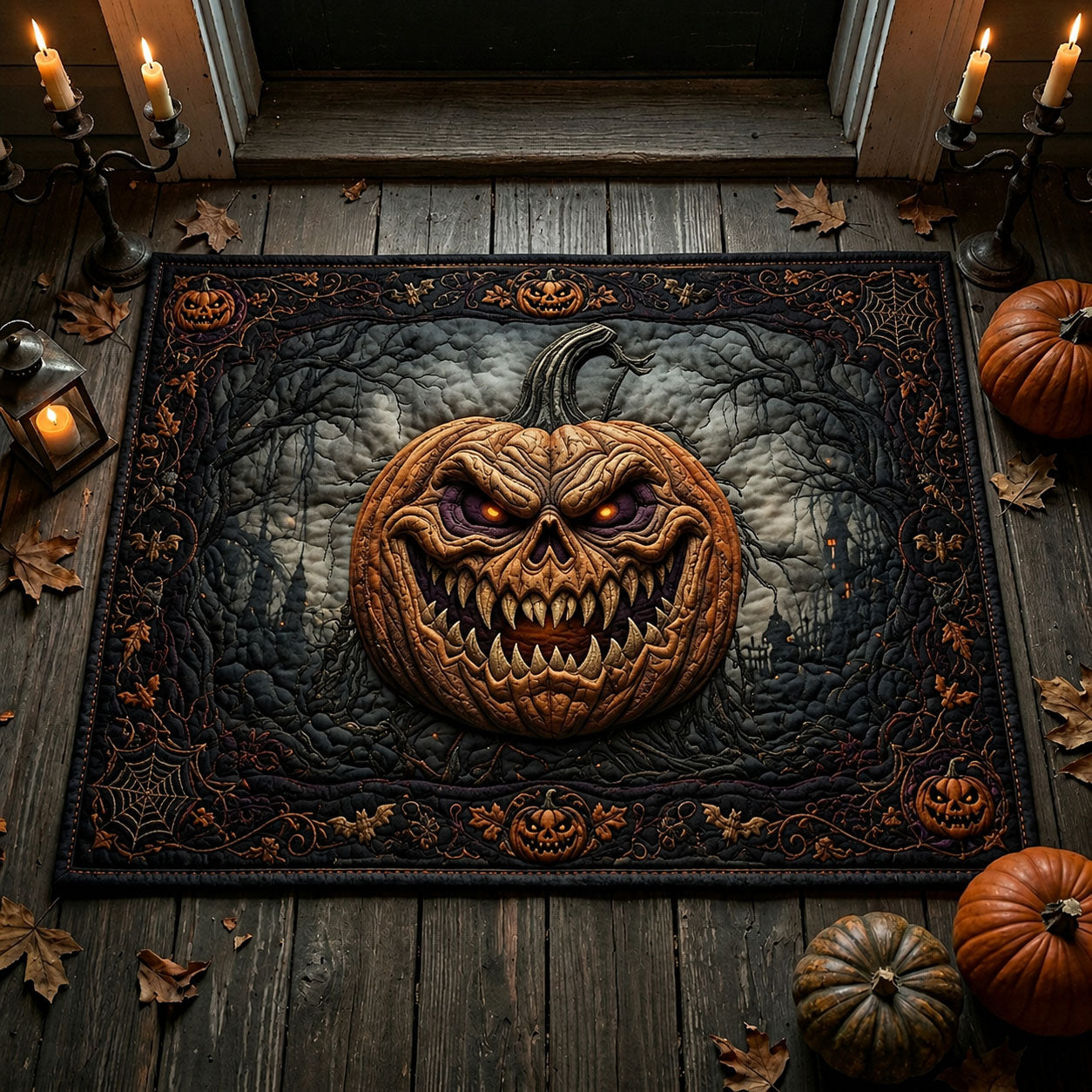 Scary Pumpkin Halloween Doormat GFTOPND674