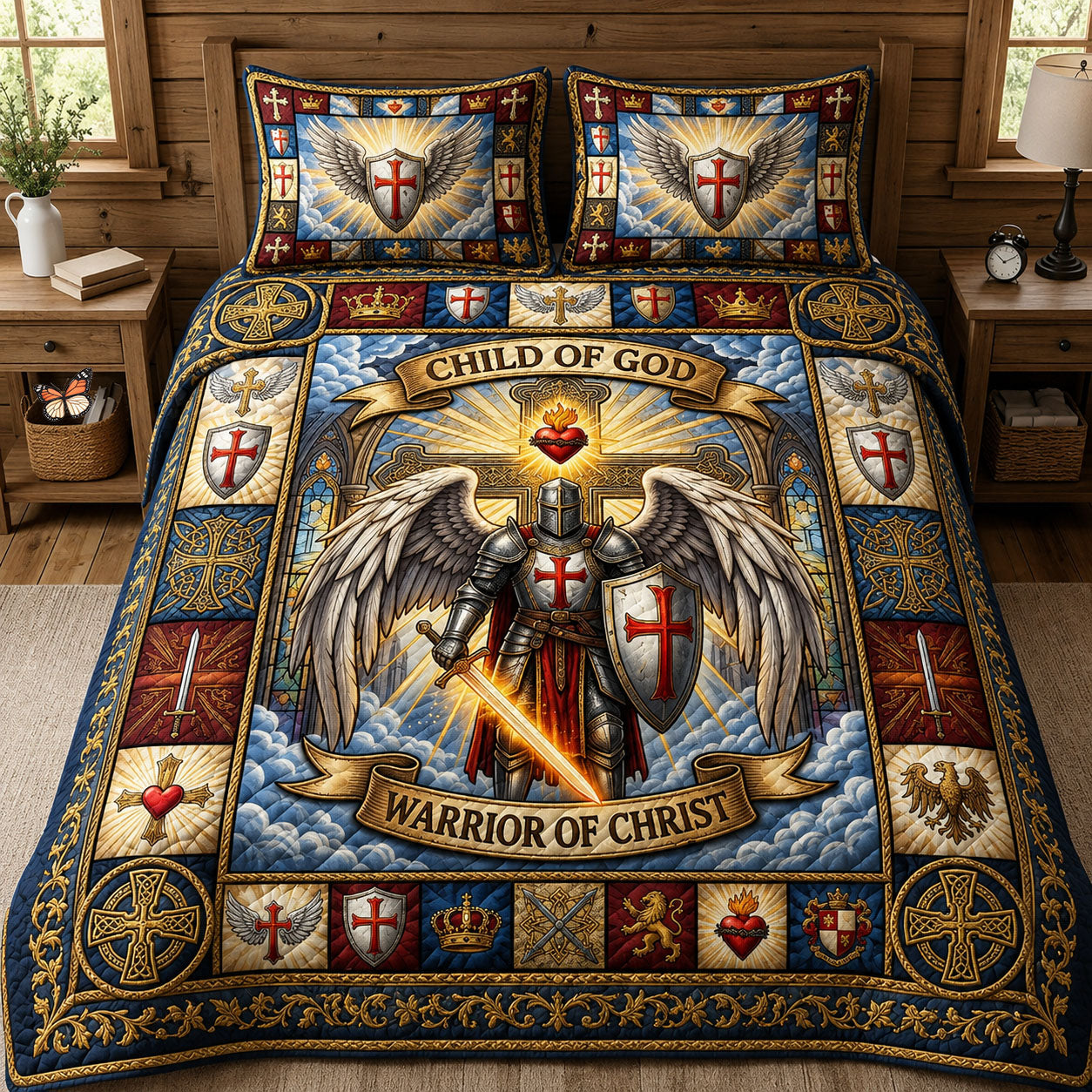 A Child Of God 3-Piece Quilted Bedding Set GFTOPND688