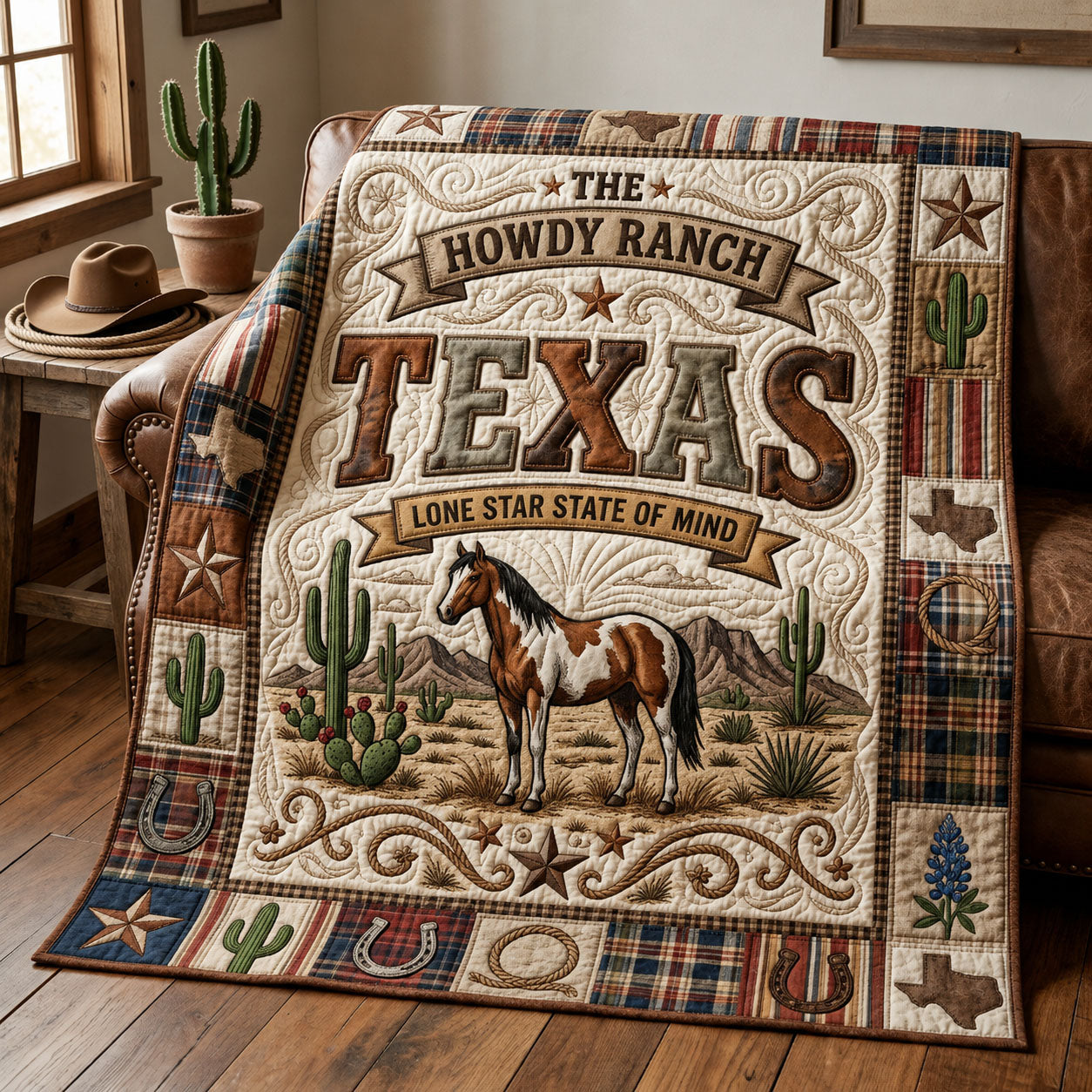 Howdy Ranch Quilted Blanket GFTOPND941