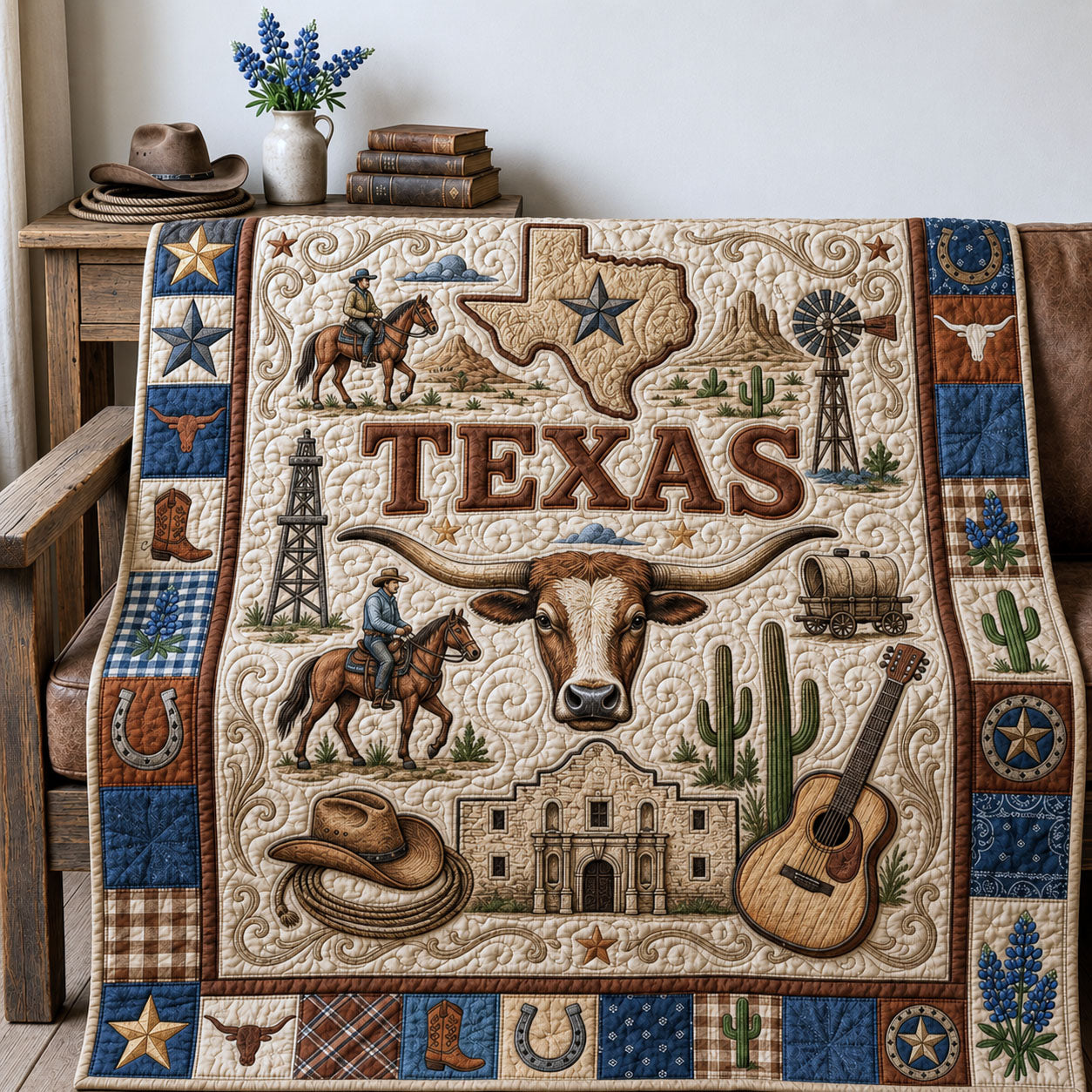 Texas Pride Quilted Blanket GFTOPND943
