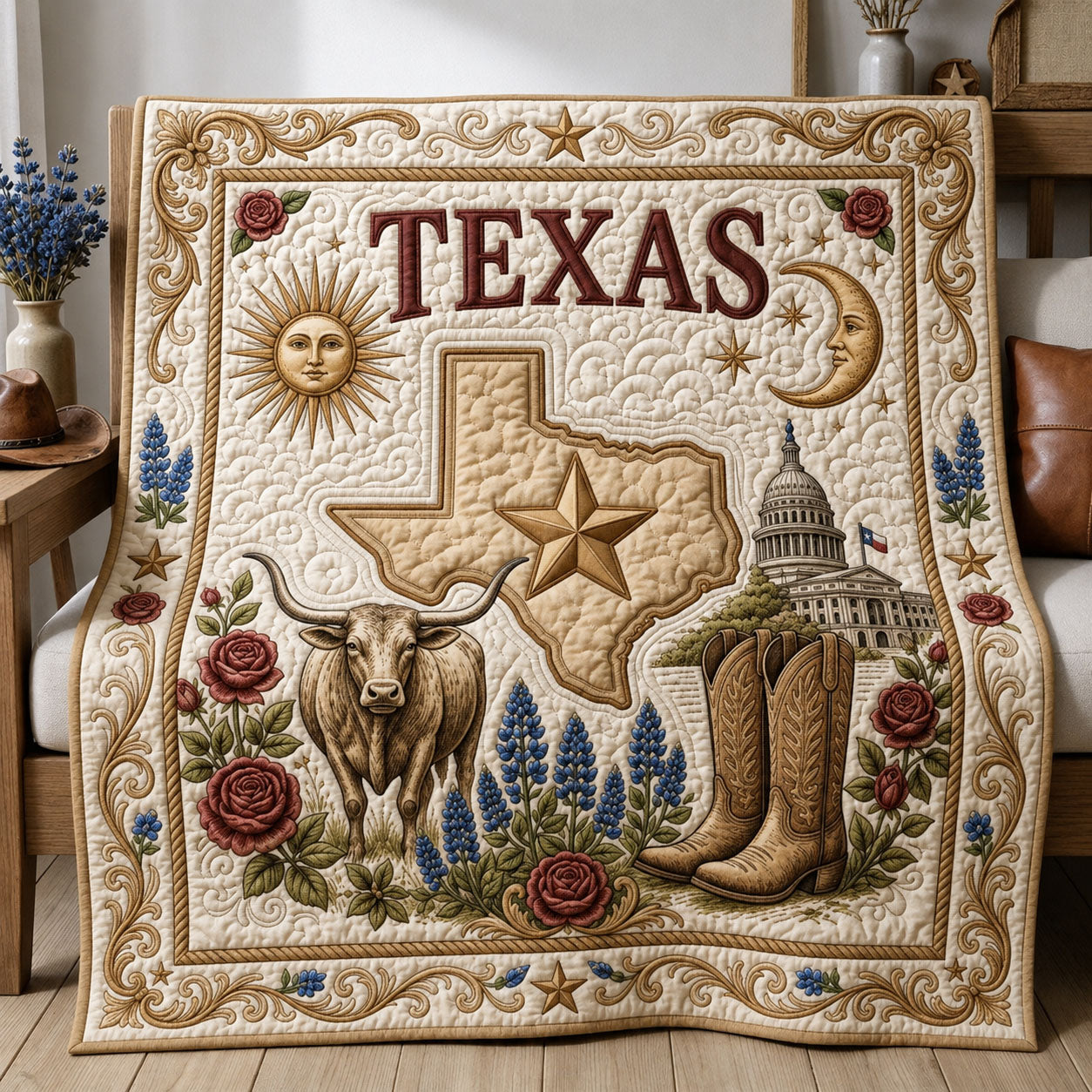 The Lone Star State Quilted Blanket GFTOPND945