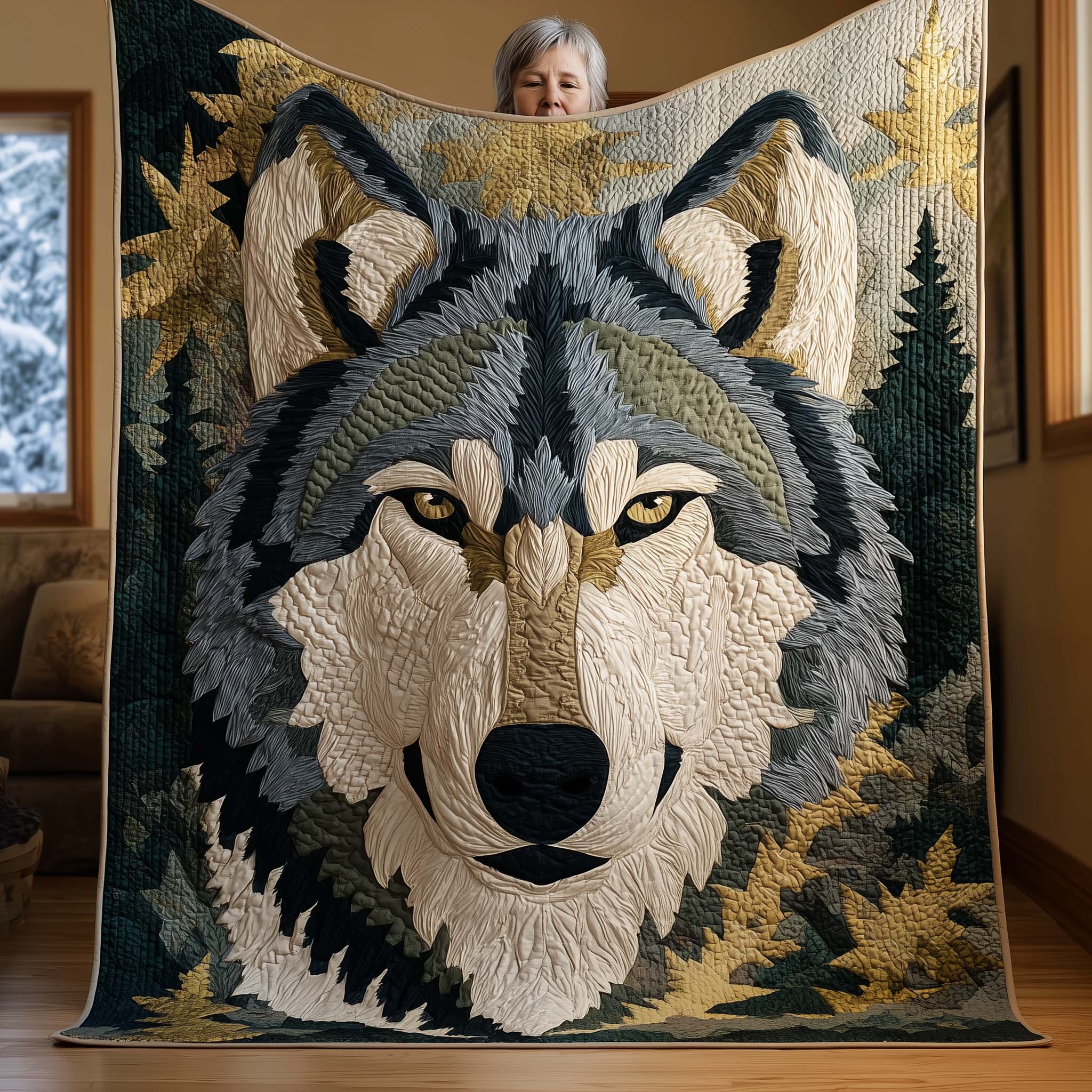 Timber Gaze Quilted Blanket GFTOQM1697