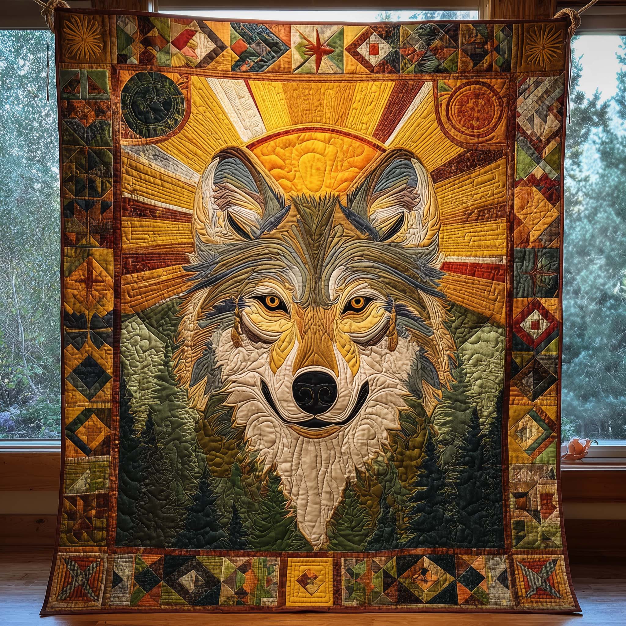 Solar Wolf Quilted Blanket GFTOQM1698
