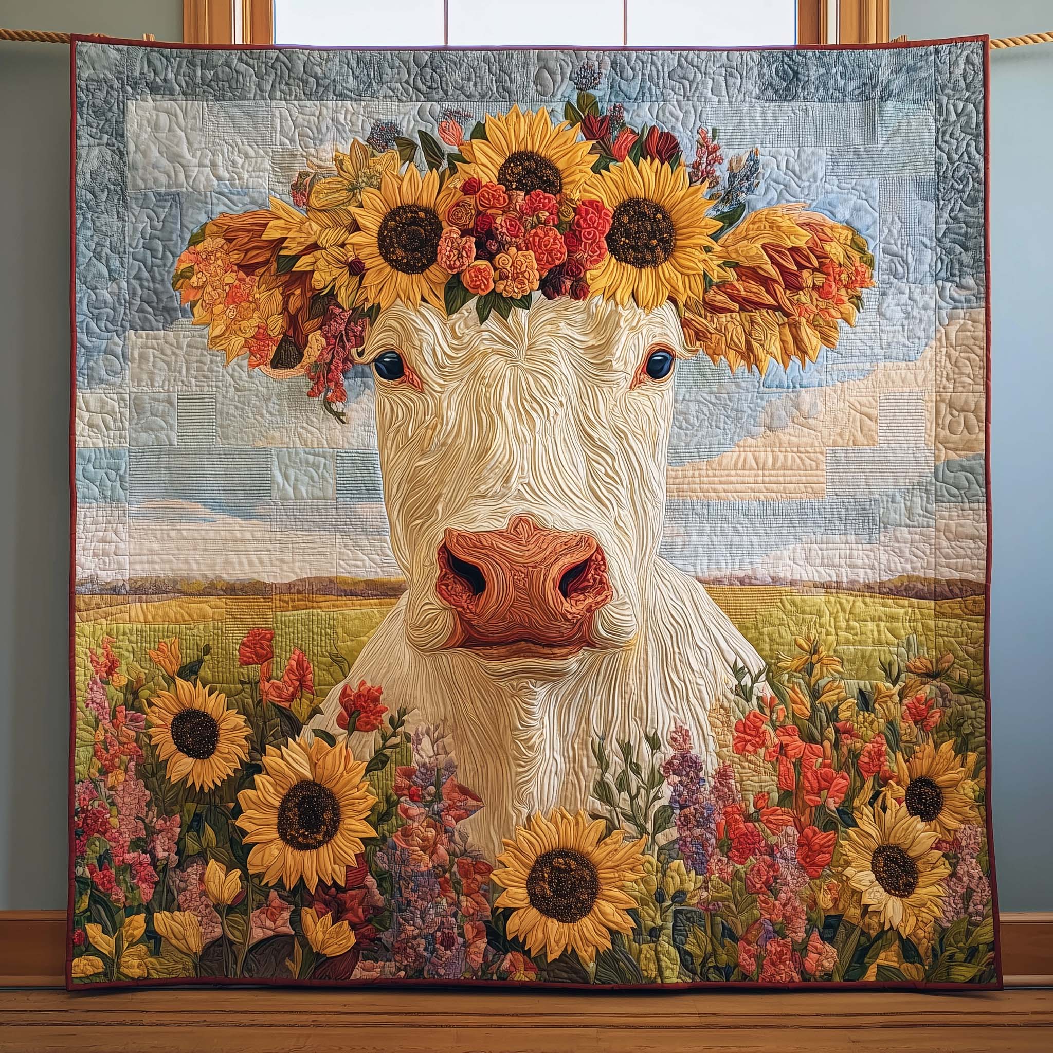 Sunflower Calm Quilted Blanket GFTOQM1702