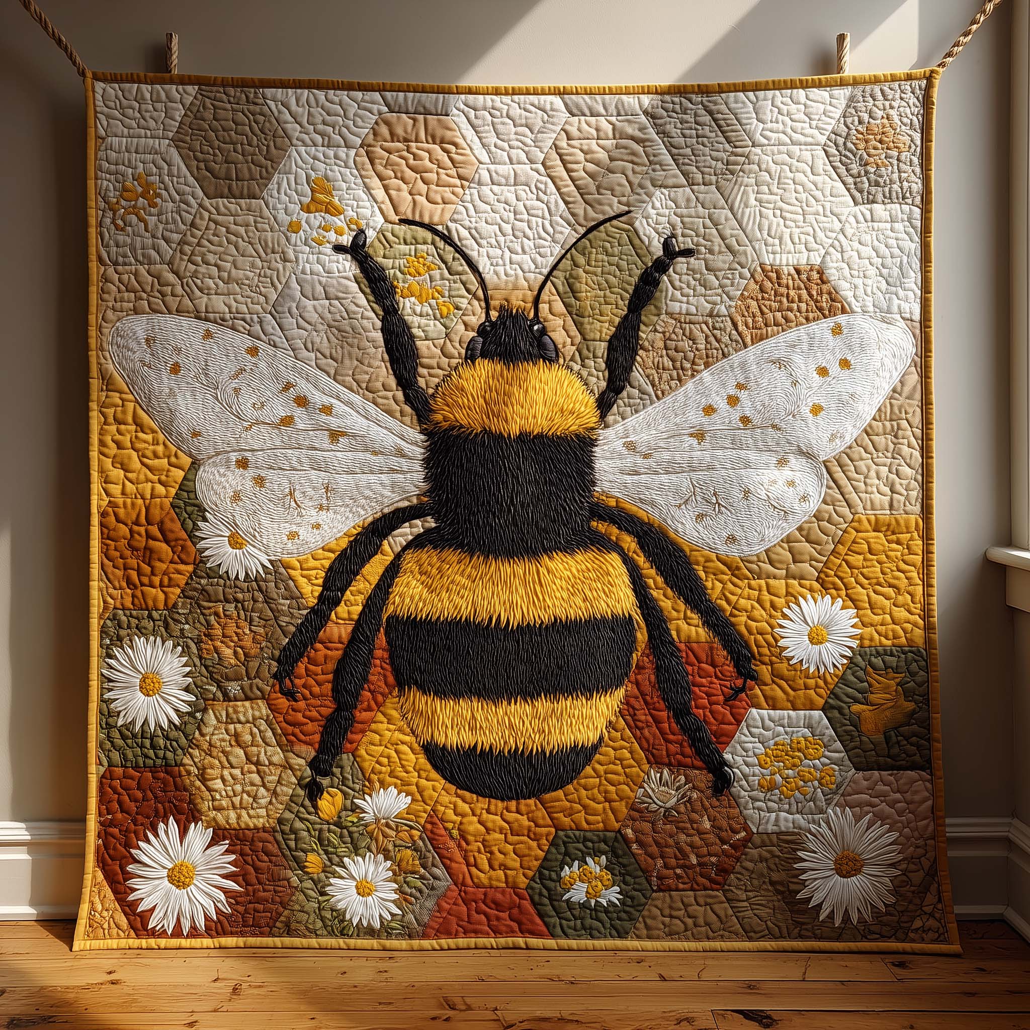 Honey Hex Quilted Blanket GFTOQM1737