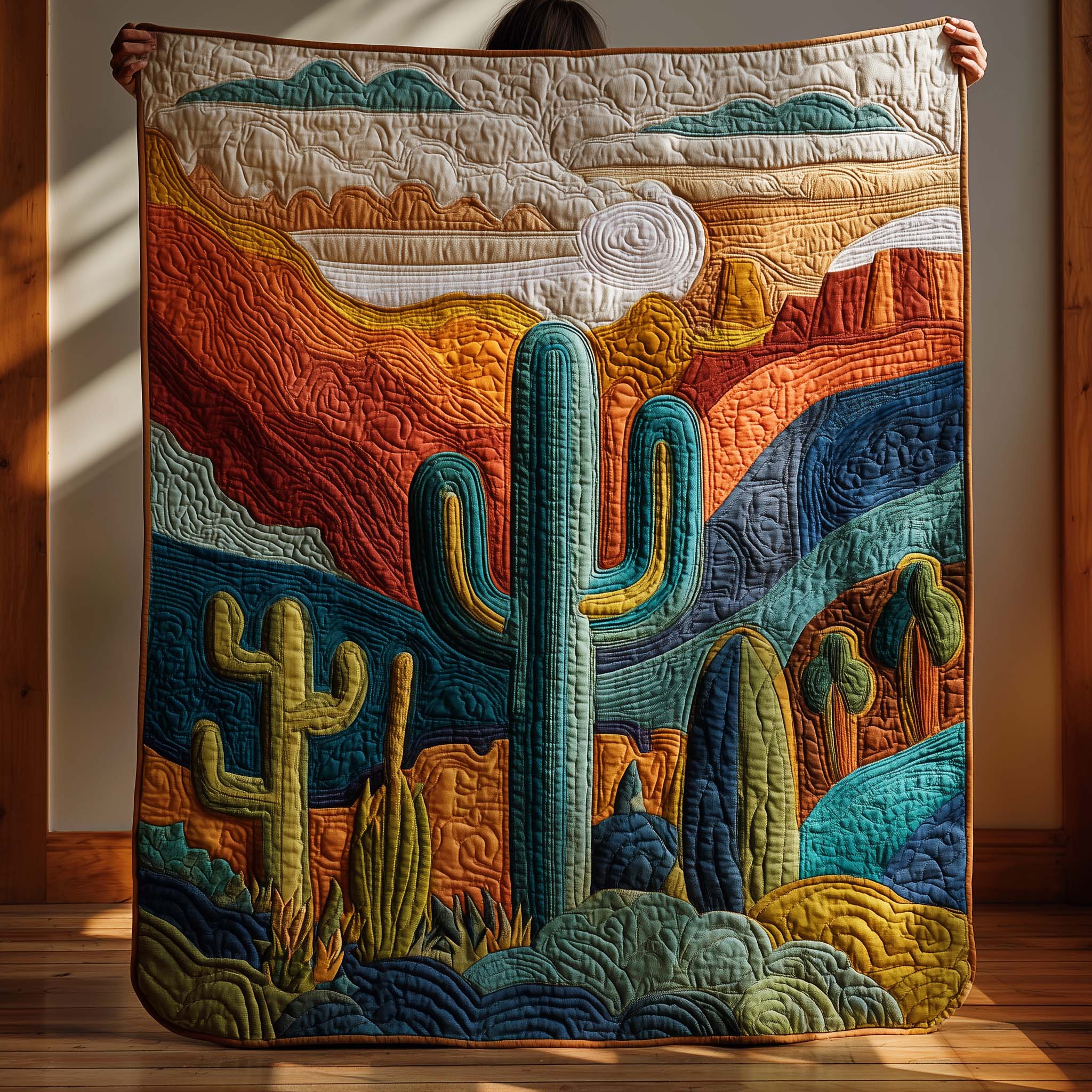 Sunset Cactus Quilted Blanket GFTOQM1780