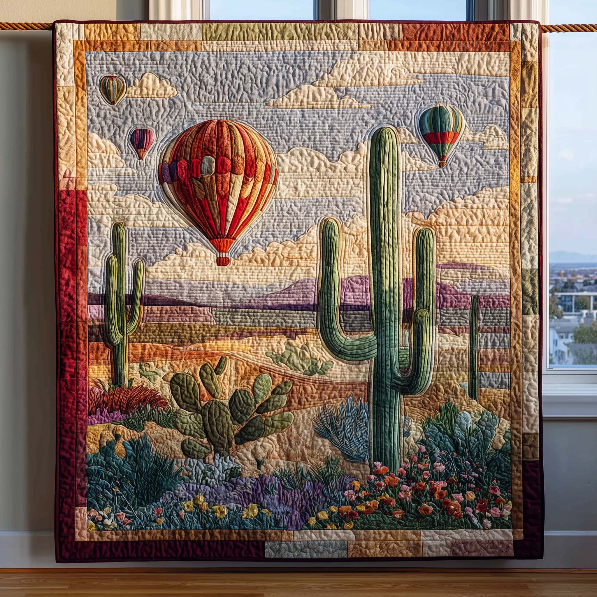 Cactus Voyage Quilted Blanket GFTOQM1782