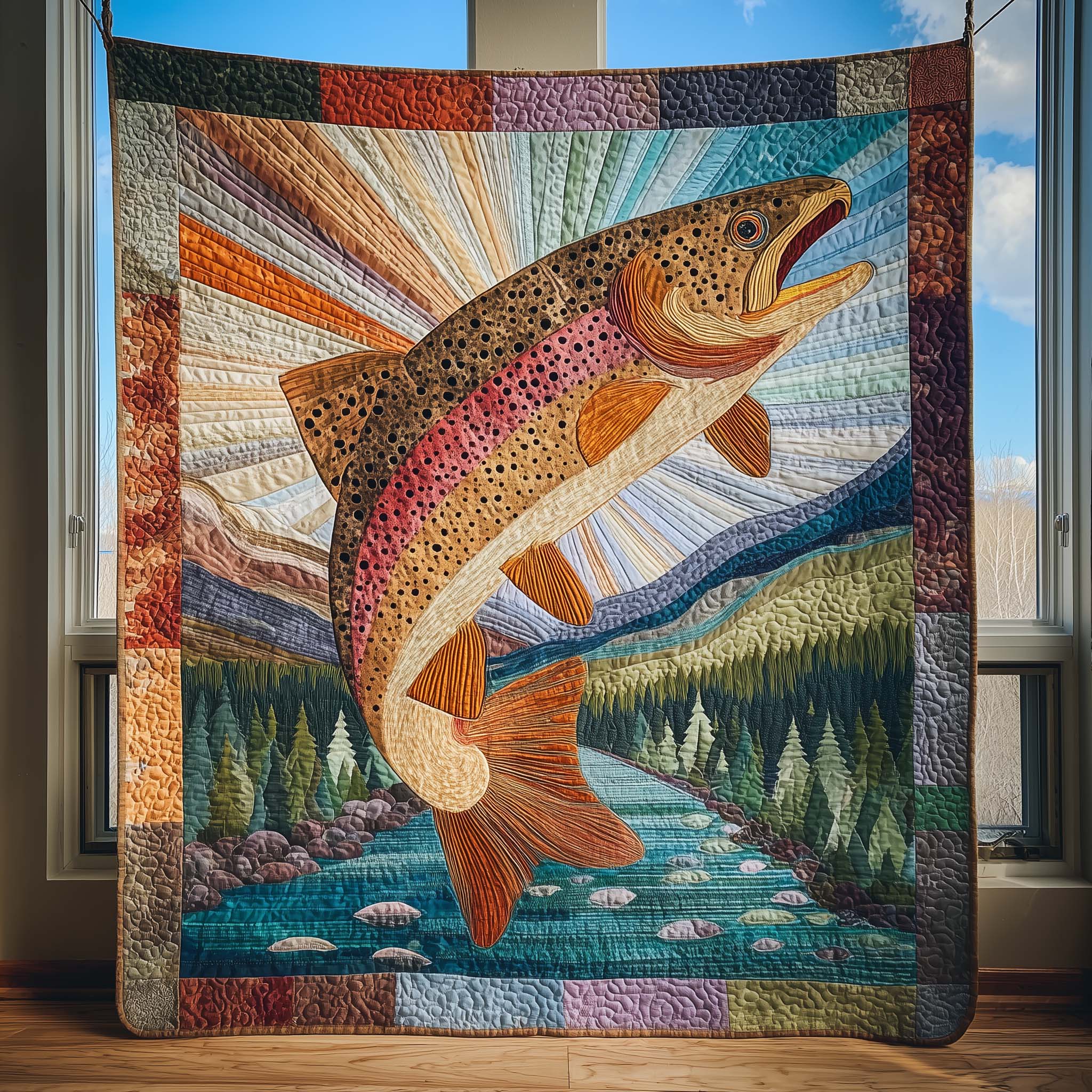 Rainbow Leap Quilted Blanket GFTOQM1787