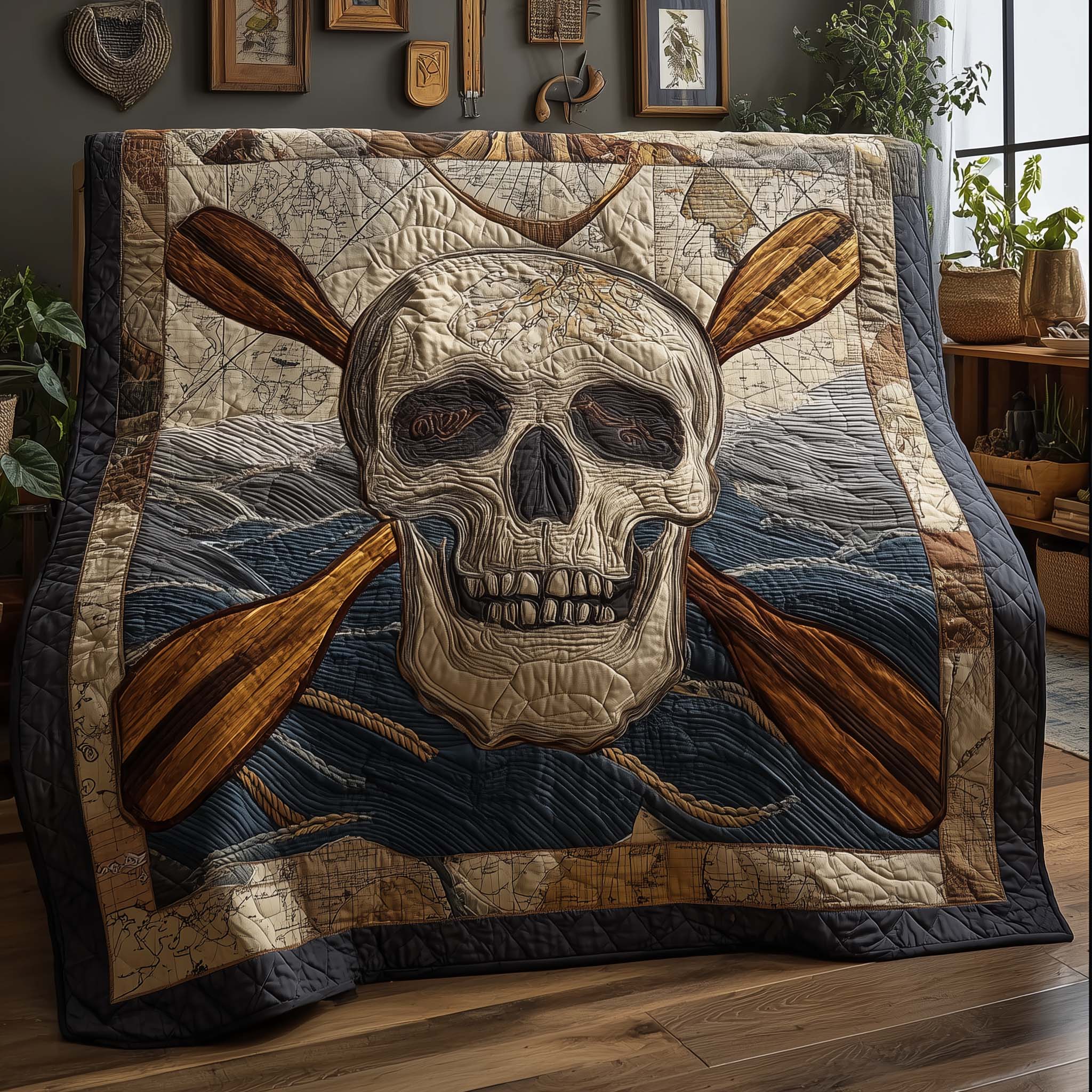 Classic Skull Quilted Blanket GFTOQM1841