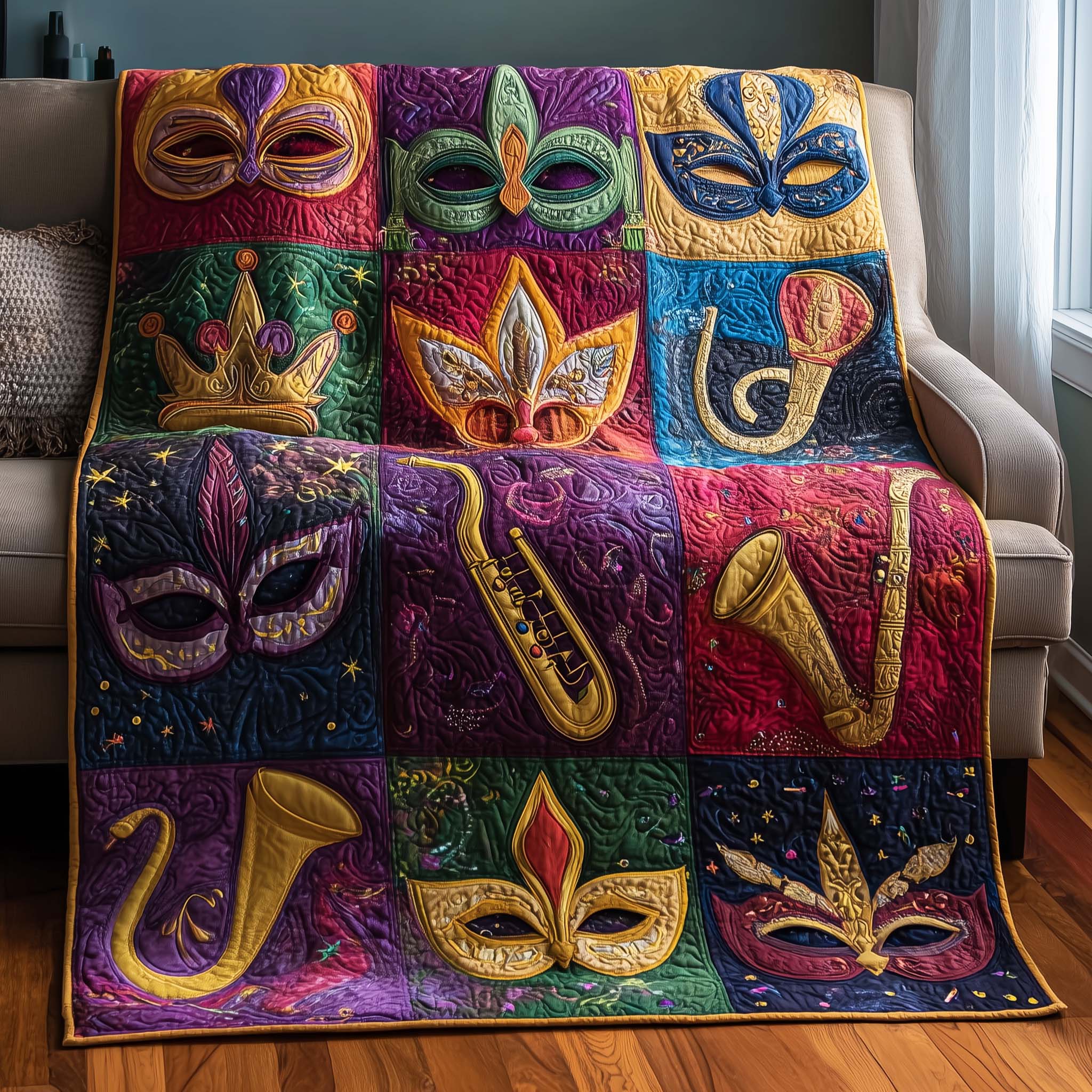 Carnival Icons Quilted Blanket GFTOQM2142