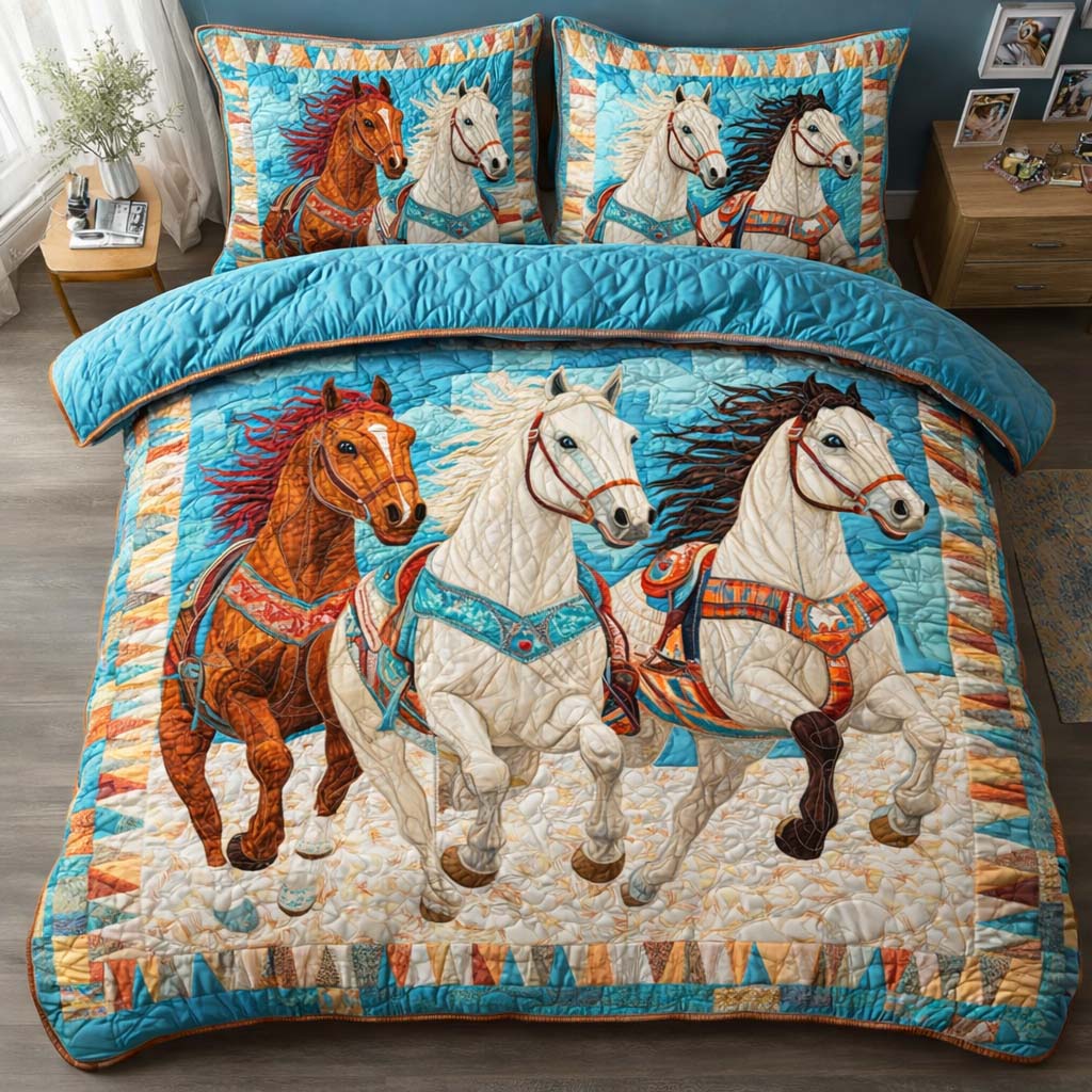 Sacred Trio 3-Piece Quilted Bedding Set GFTOQM2430